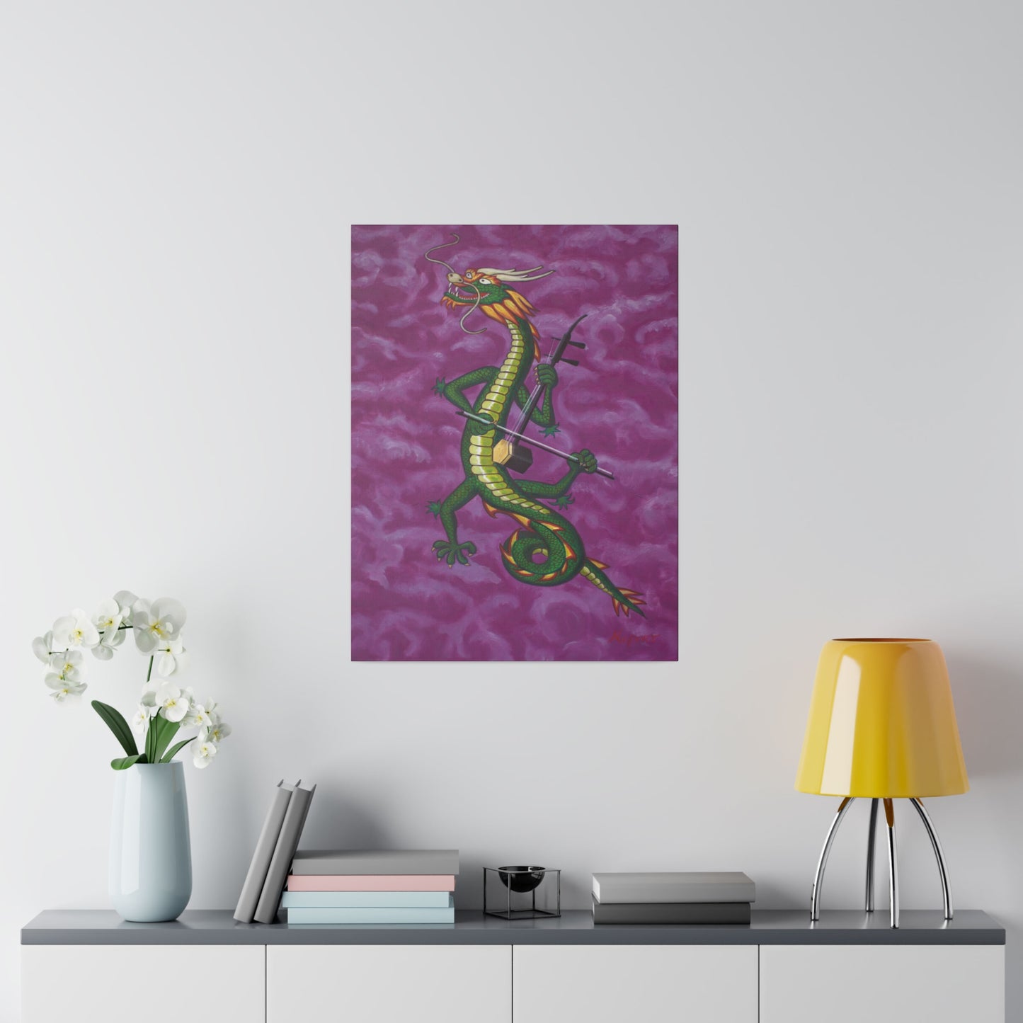 "Dragonini" Matte Canvas, Stretched, 0.75"