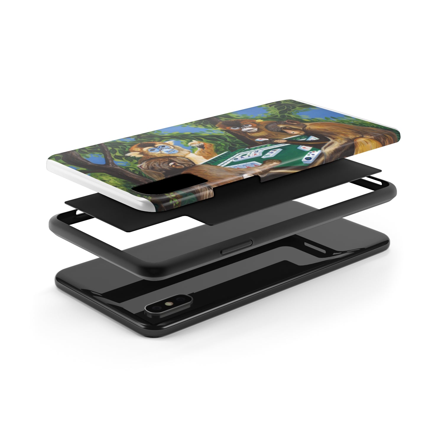 "Mahjong Monkeys" iPhone Tough Phone Cases