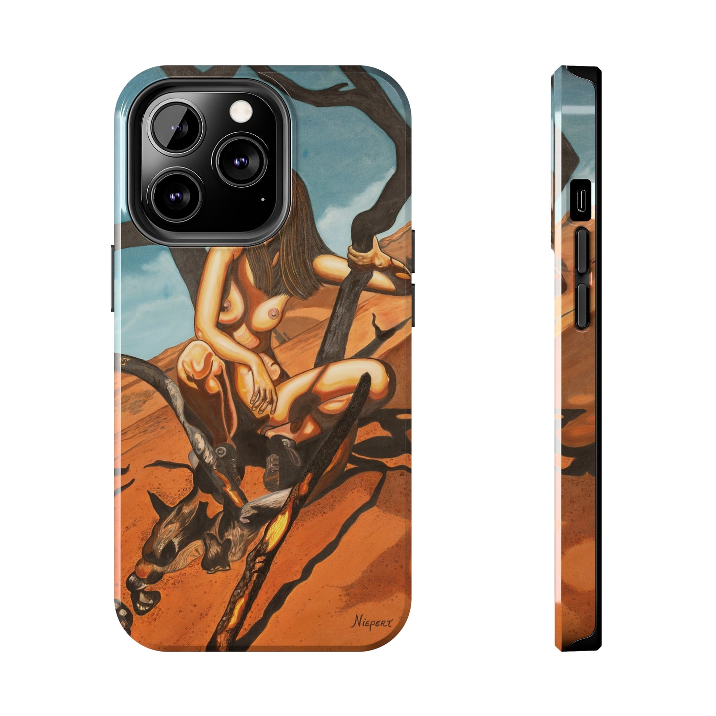 "Burnt Trees" iPhone Tough Phone Cases