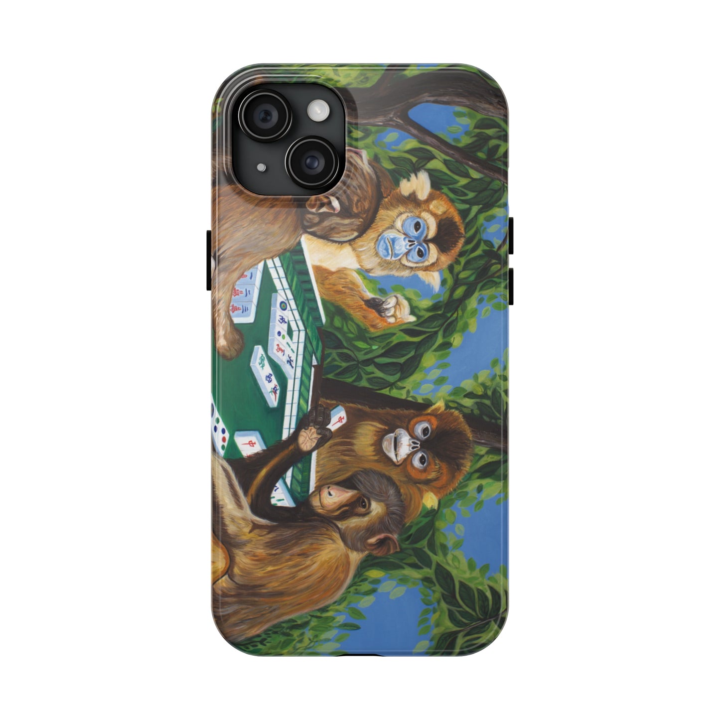"Mahjong Monkeys" iPhone Tough Phone Cases