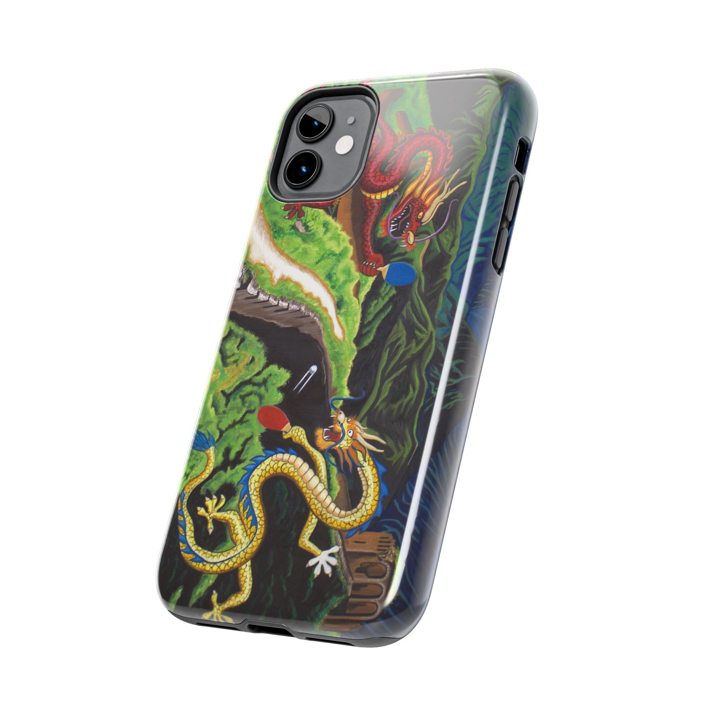 "Dragon Pong" iPhone Tough Phone Cases