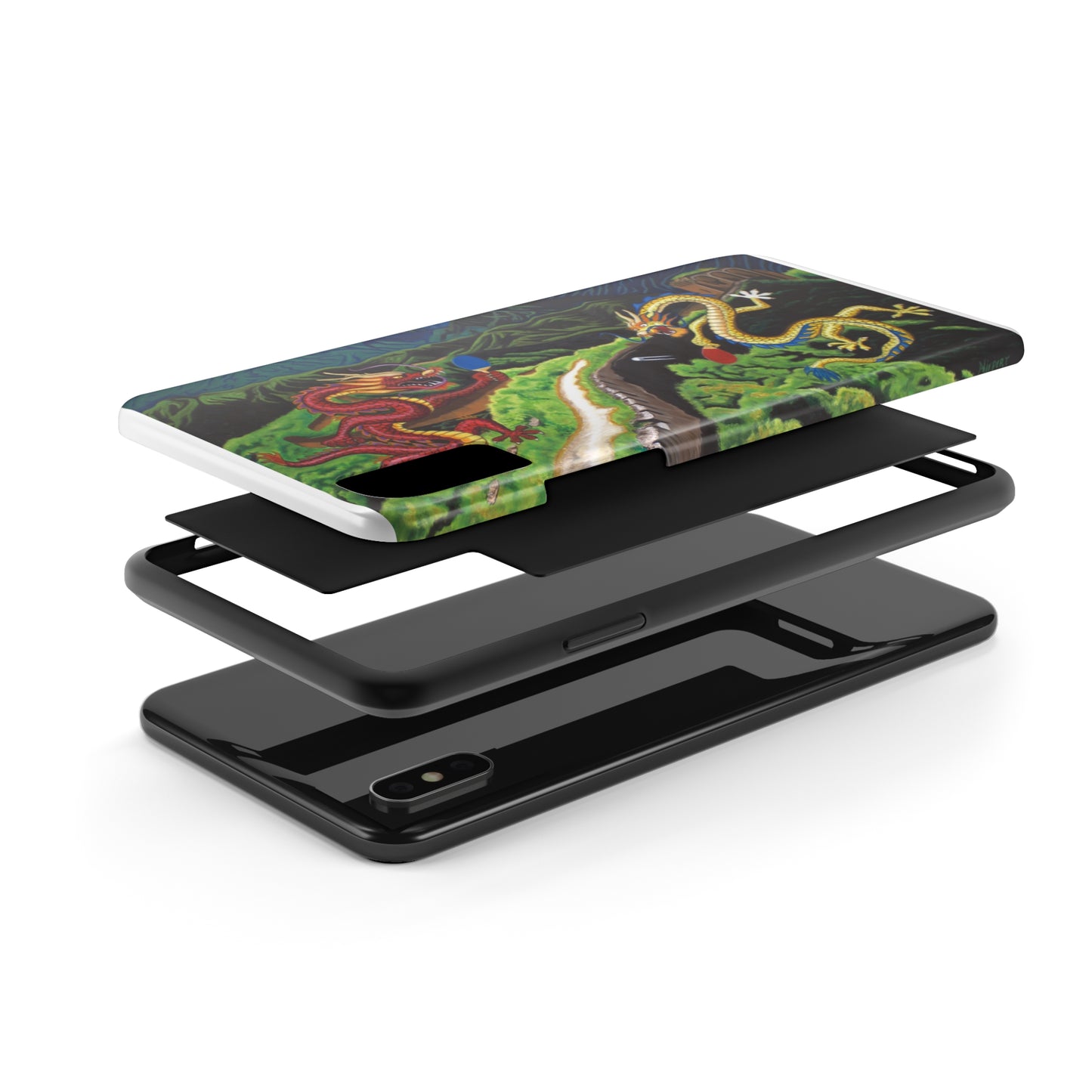 "Dragon Pong" iPhone Tough Phone Cases
