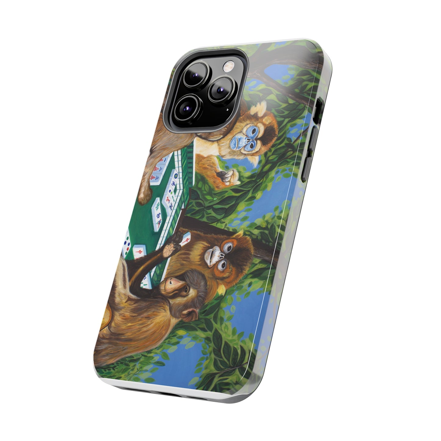 "Mahjong Monkeys" iPhone Tough Phone Cases