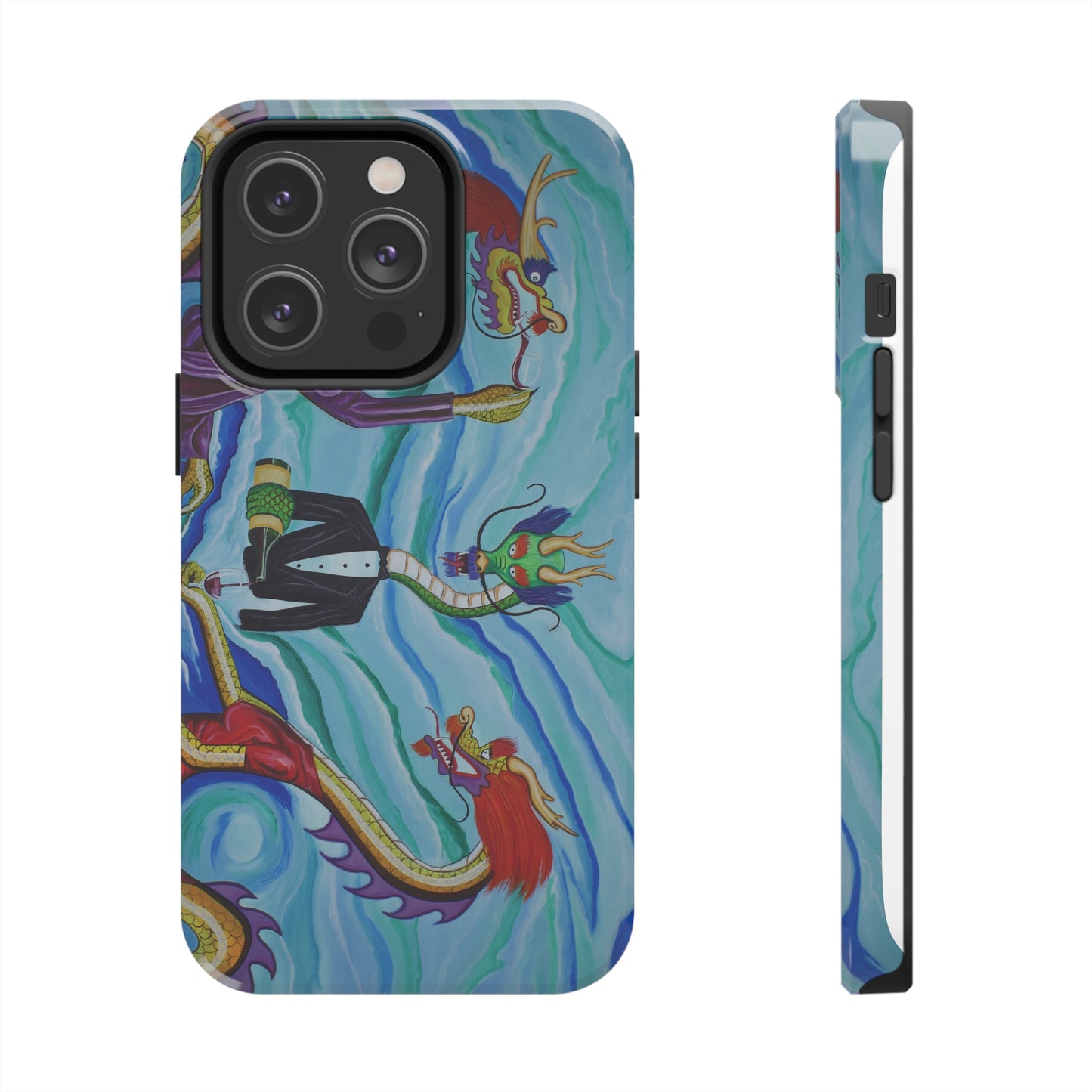 "Wine Dragons" iPhone Tough Phone Cases