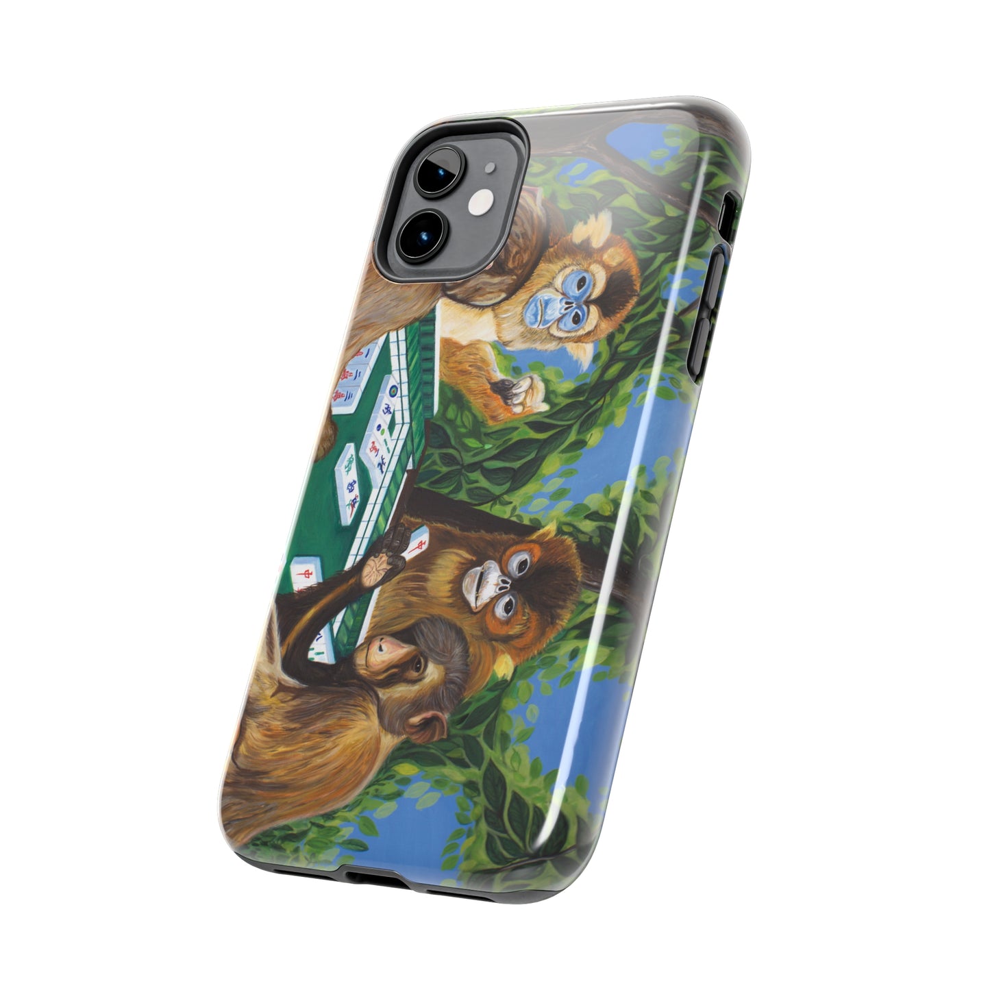 "Mahjong Monkeys" iPhone Tough Phone Cases