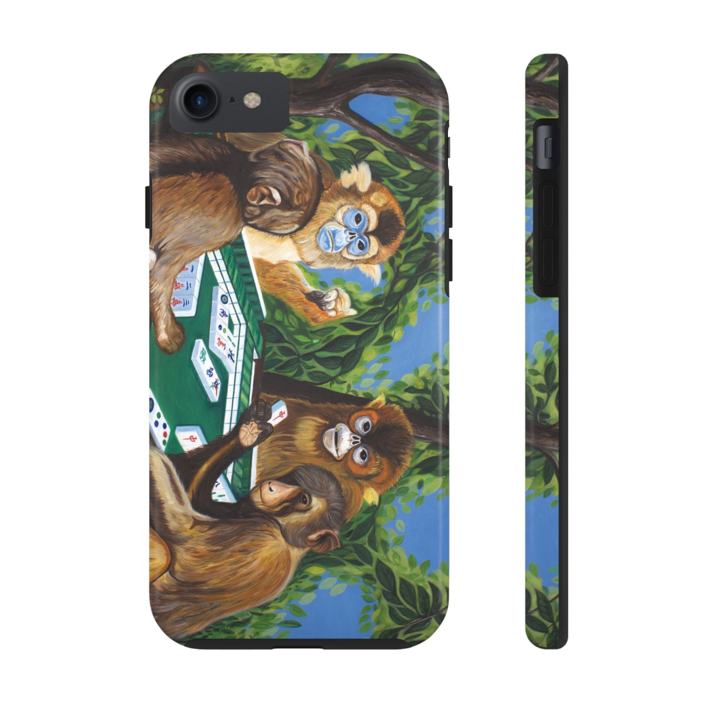 "Mahjong Monkeys" iPhone Tough Phone Cases