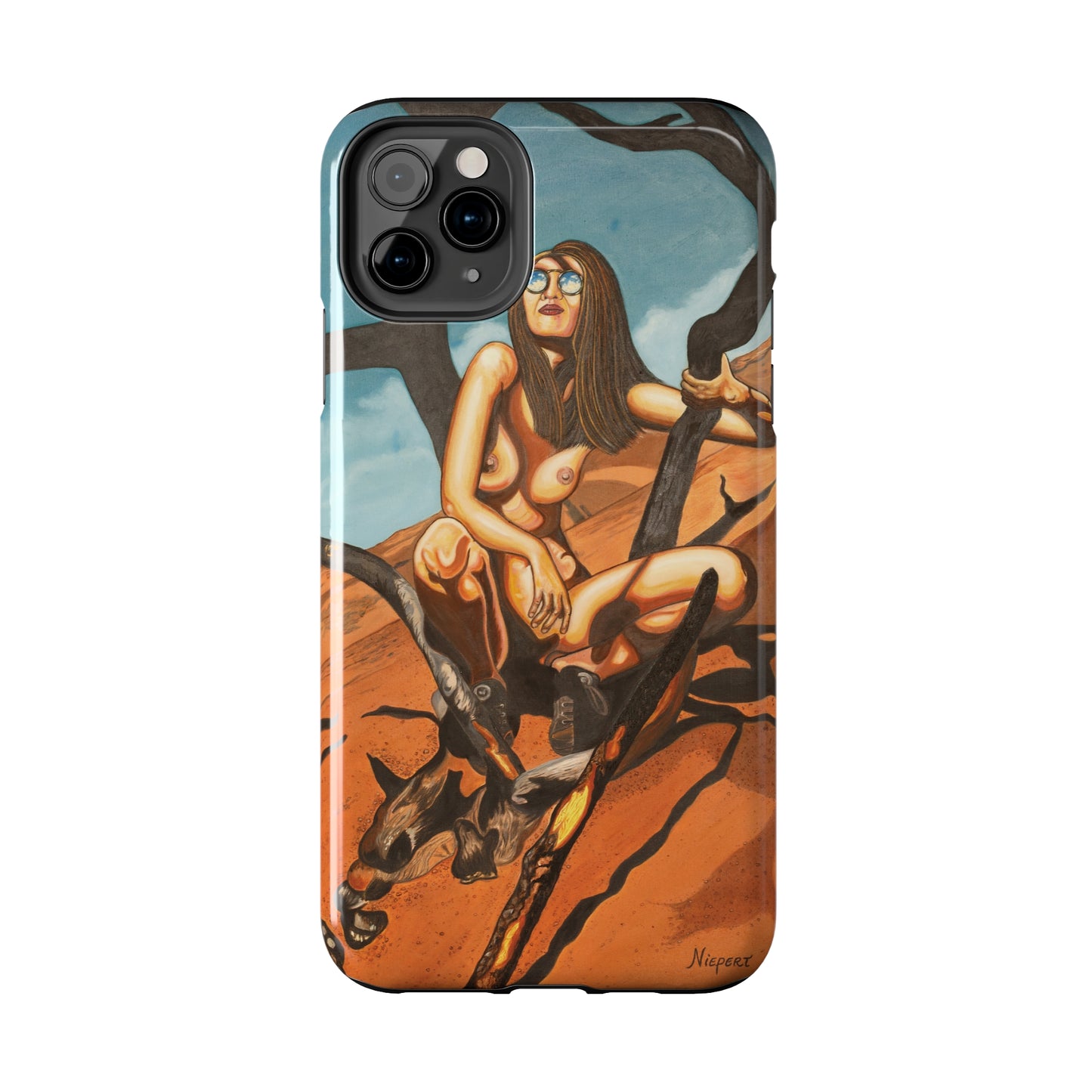 "Burnt Trees" iPhone Tough Phone Cases