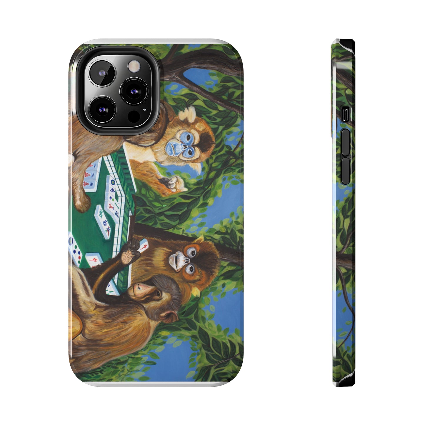 "Mahjong Monkeys" iPhone Tough Phone Cases