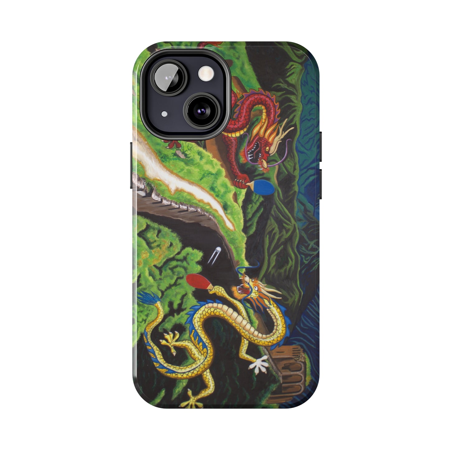 "Dragon Pong" iPhone Tough Phone Cases