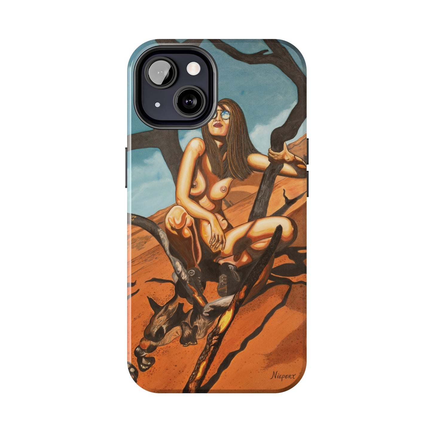 "Burnt Trees" iPhone Tough Phone Cases