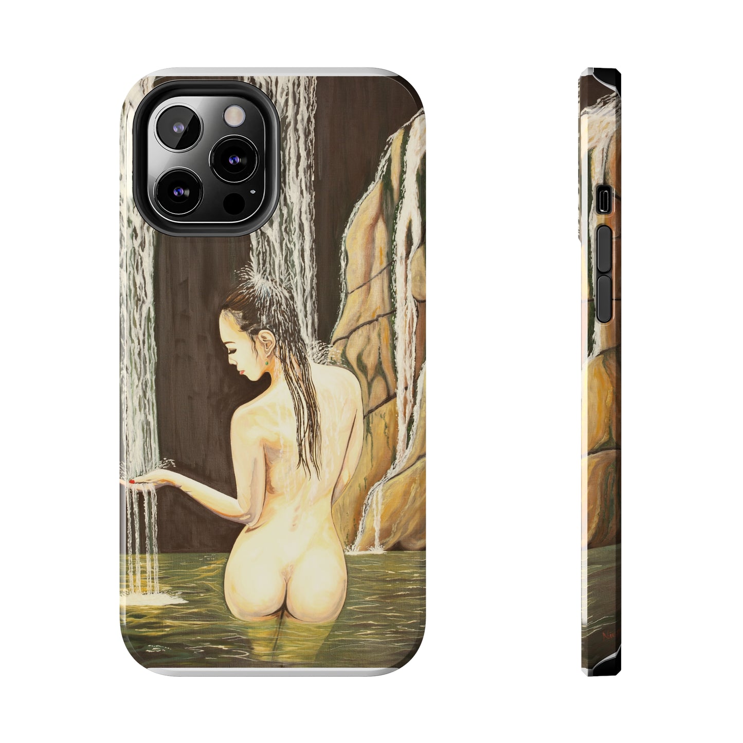 "Nude in Falls" iPhone Tough Phone Cases