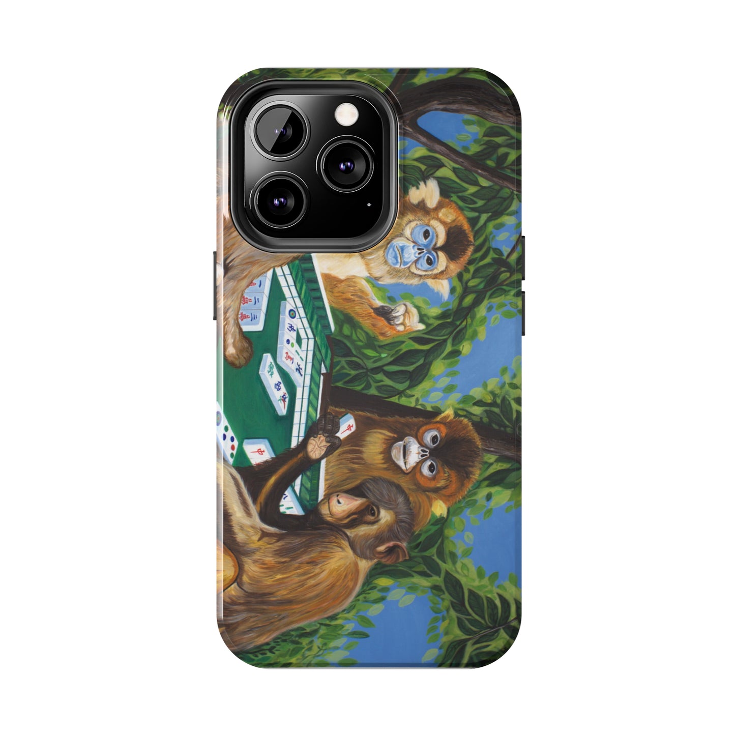 "Mahjong Monkeys" iPhone Tough Phone Cases