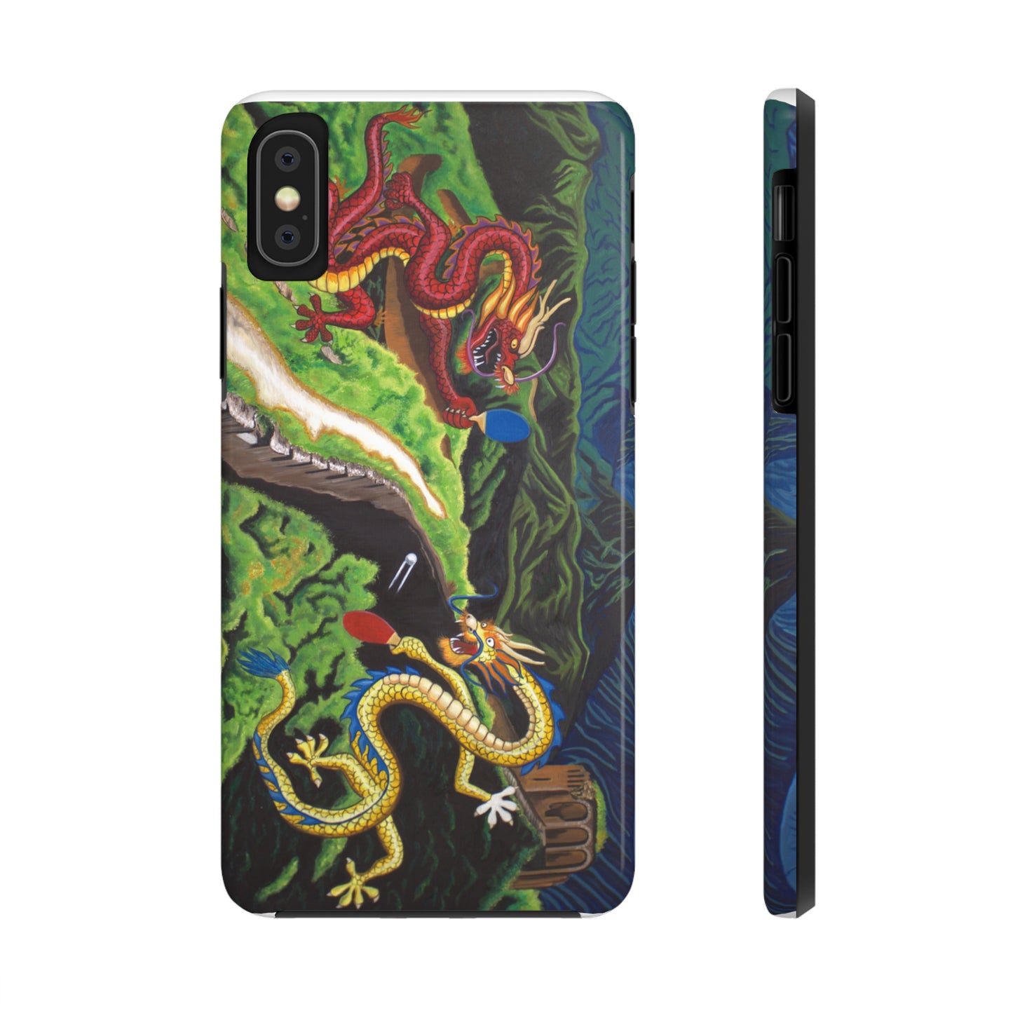 "Dragon Pong" iPhone Tough Phone Cases