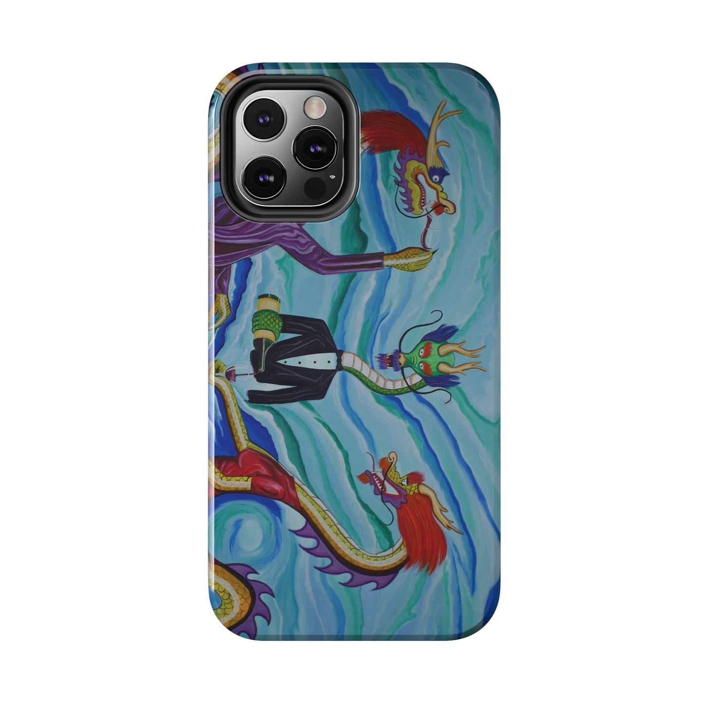 "Wine Dragons" iPhone Tough Phone Cases