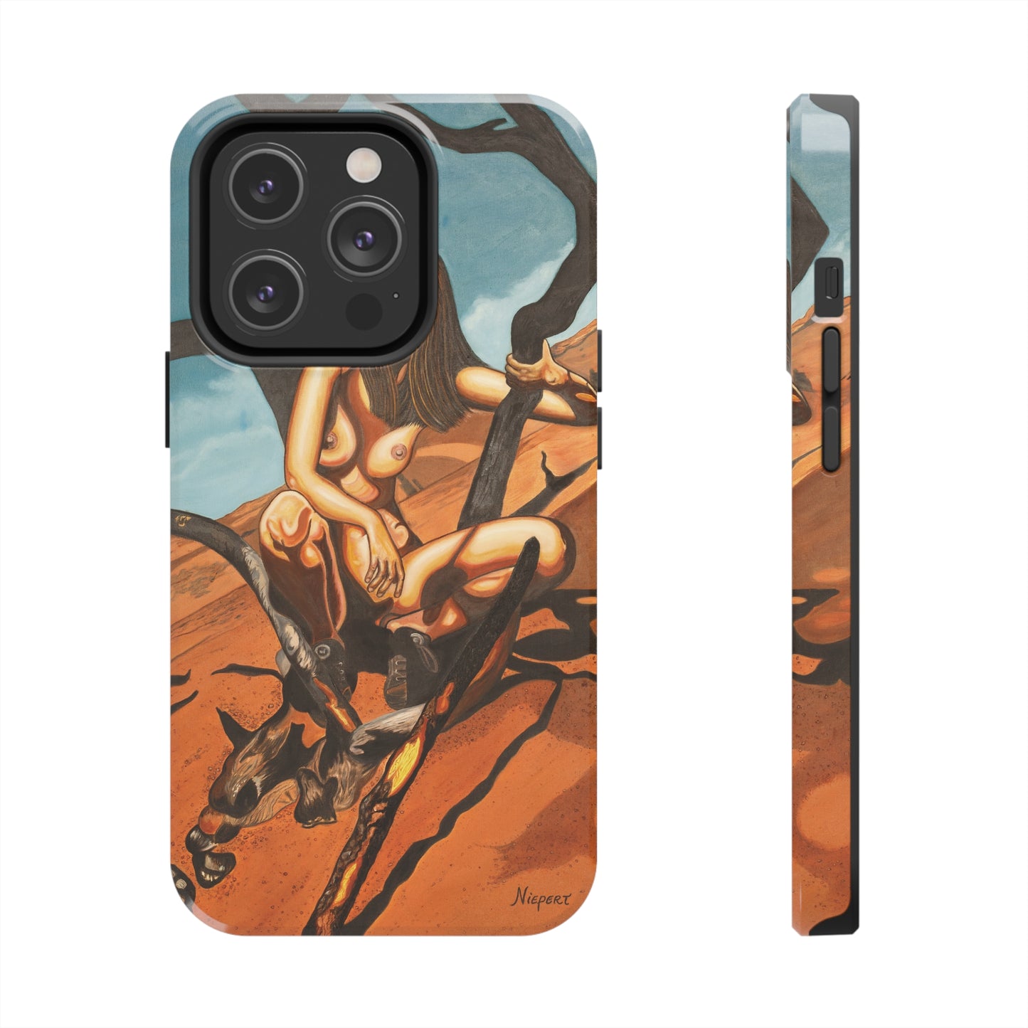 "Burnt Trees" iPhone Tough Phone Cases