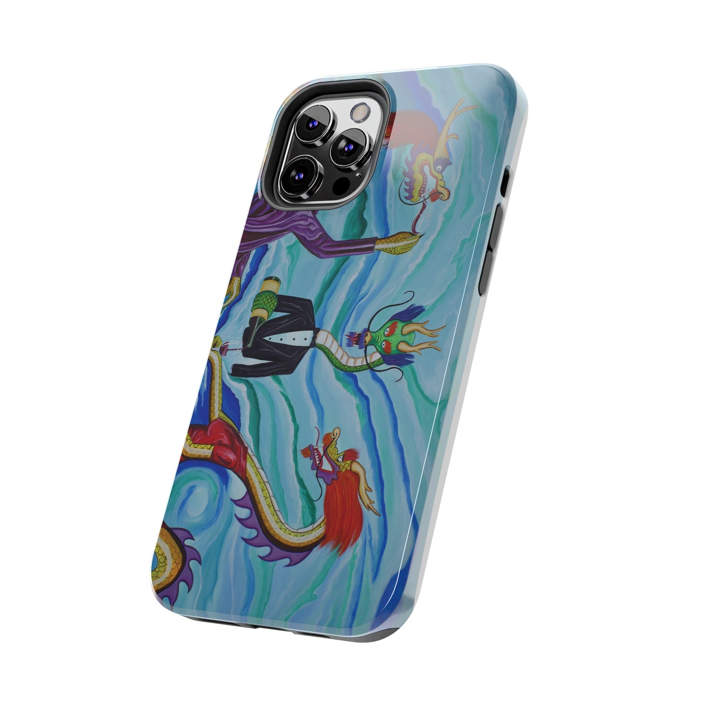 "Wine Dragons" iPhone Tough Phone Cases