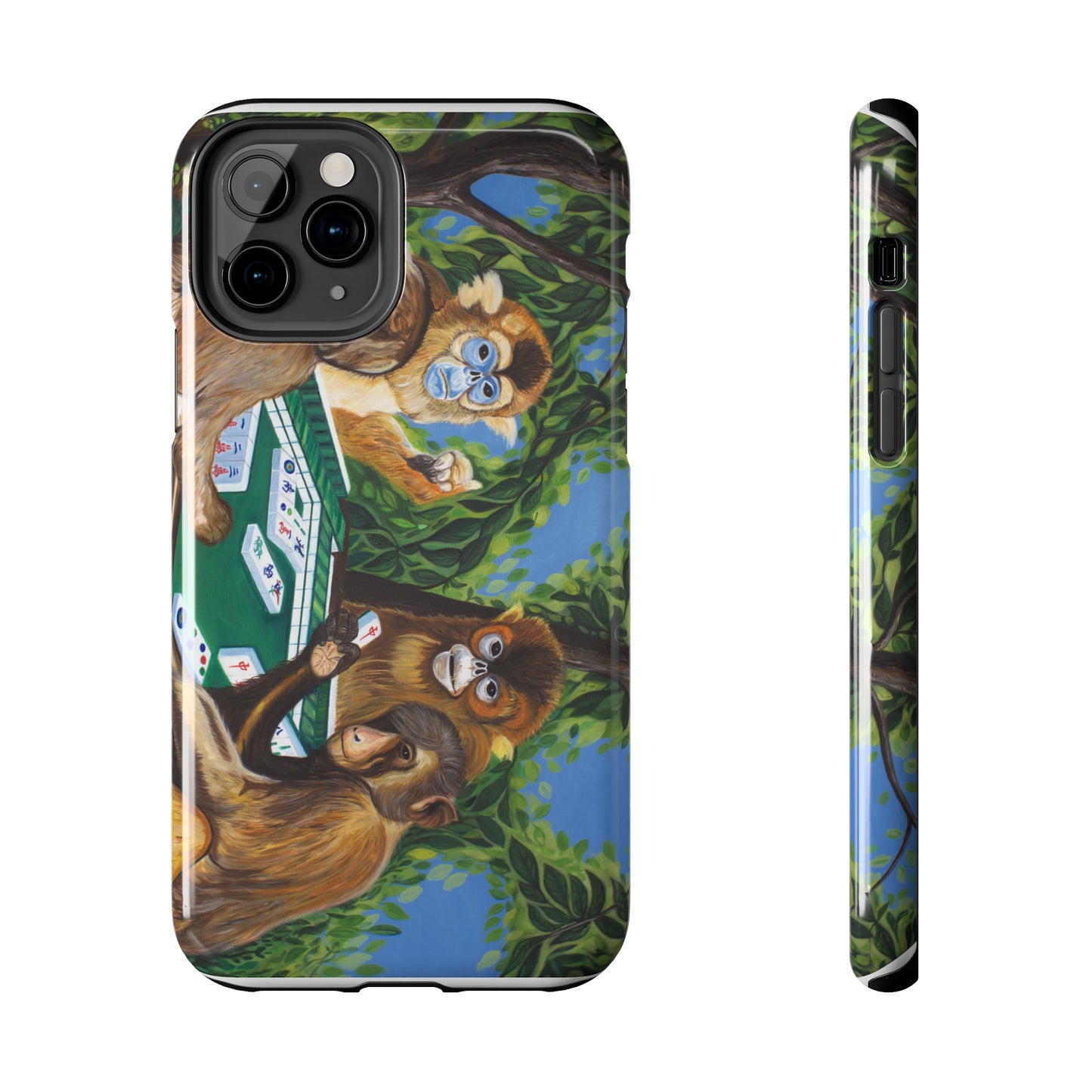 "Mahjong Monkeys" iPhone Tough Phone Cases