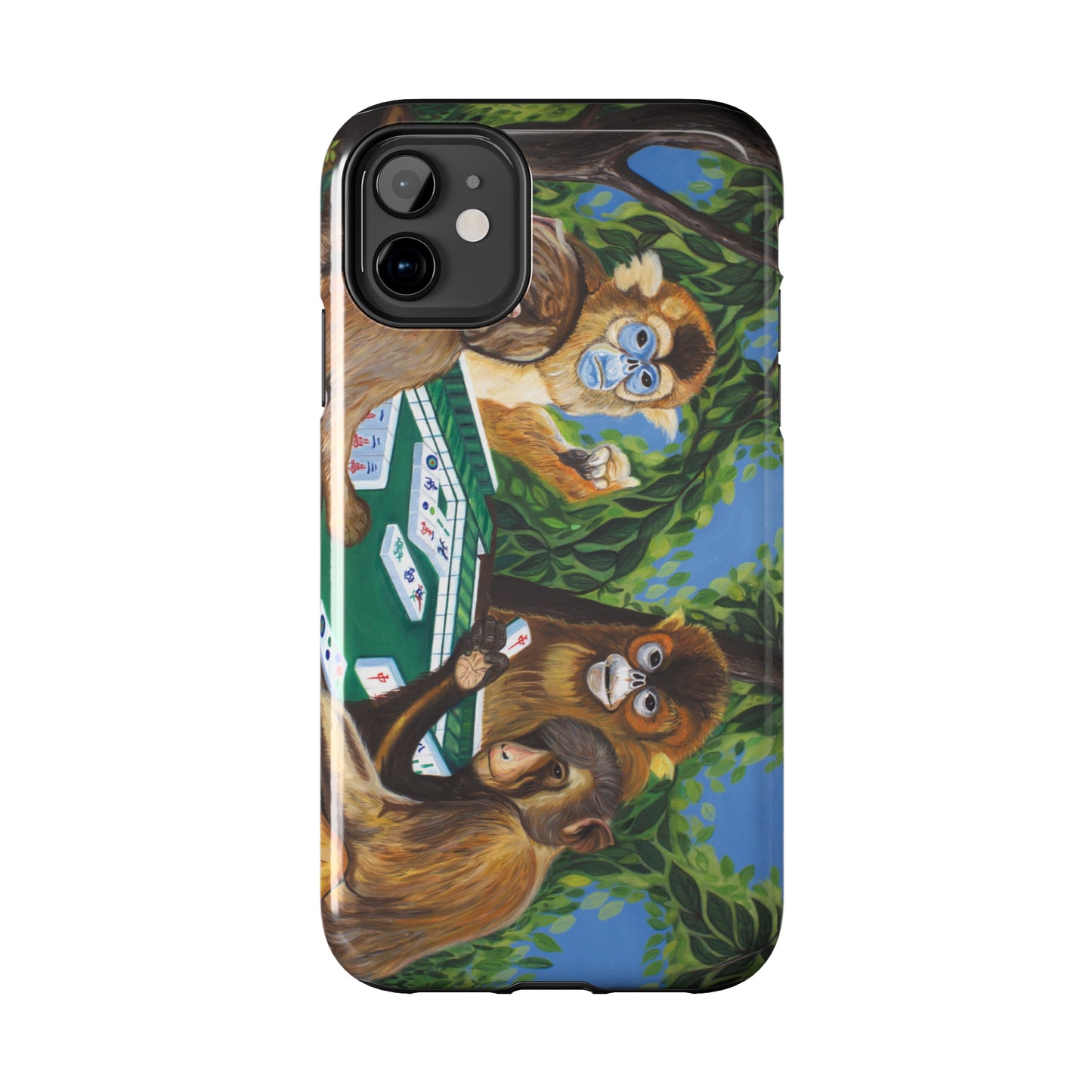 "Mahjong Monkeys" iPhone Tough Phone Cases