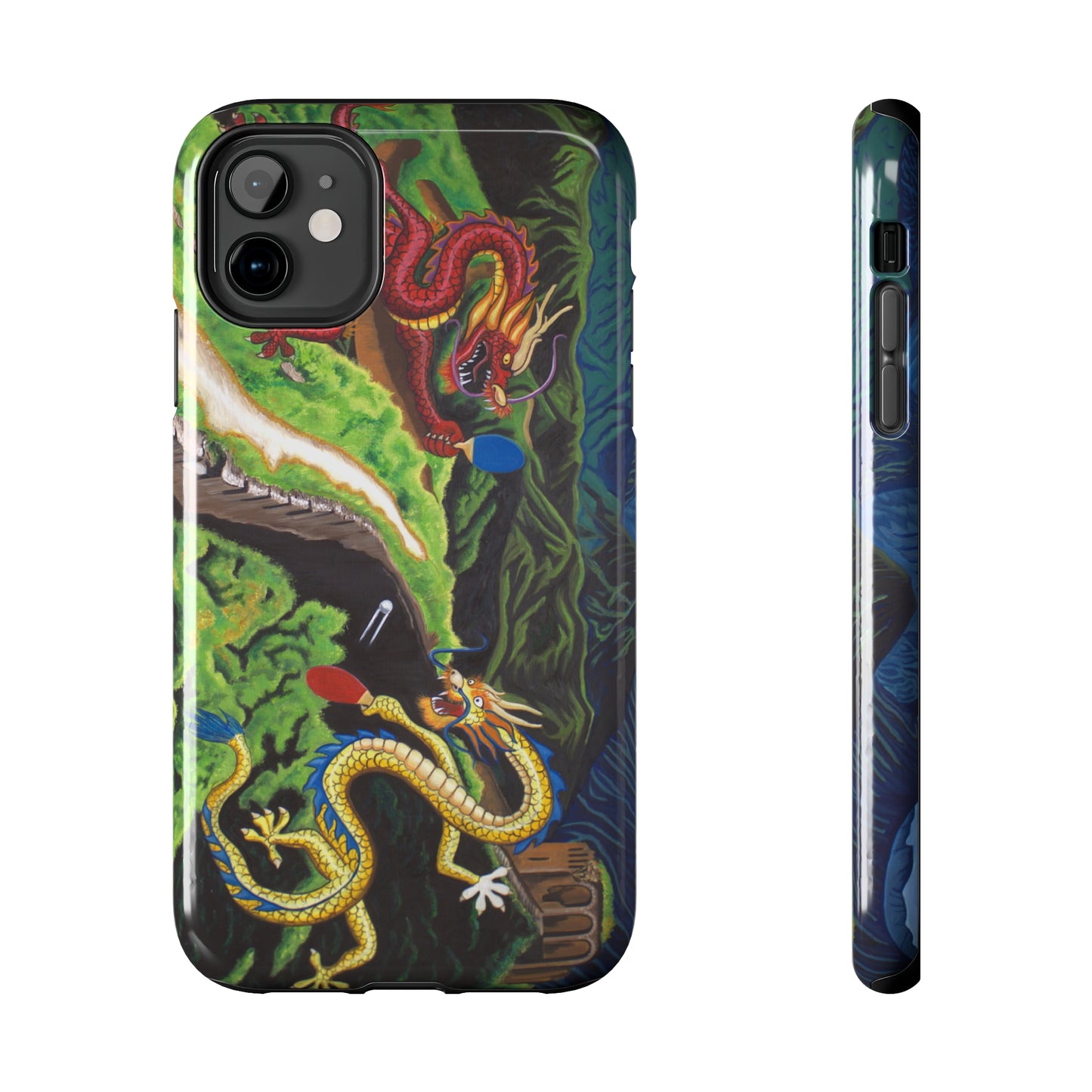 "Dragon Pong" iPhone Tough Phone Cases