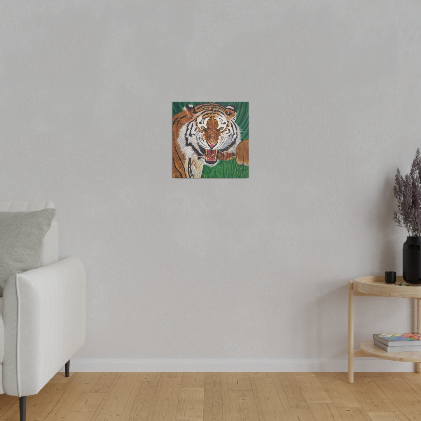 "Tiger Kebab" Matte Canvas, Stretched, 0.75"