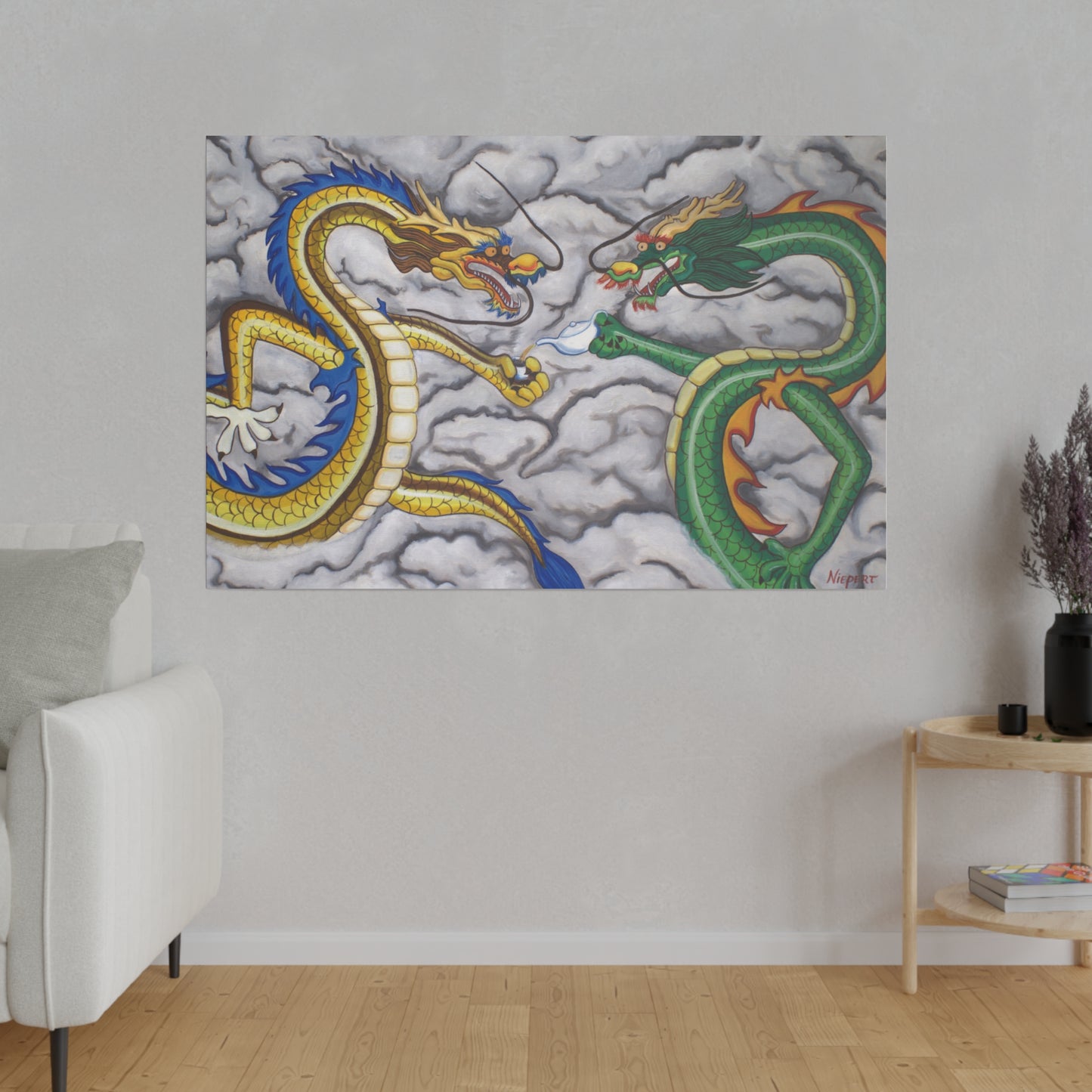 "Tea Dragons" Matte Canvas, Stretched, 0.75"