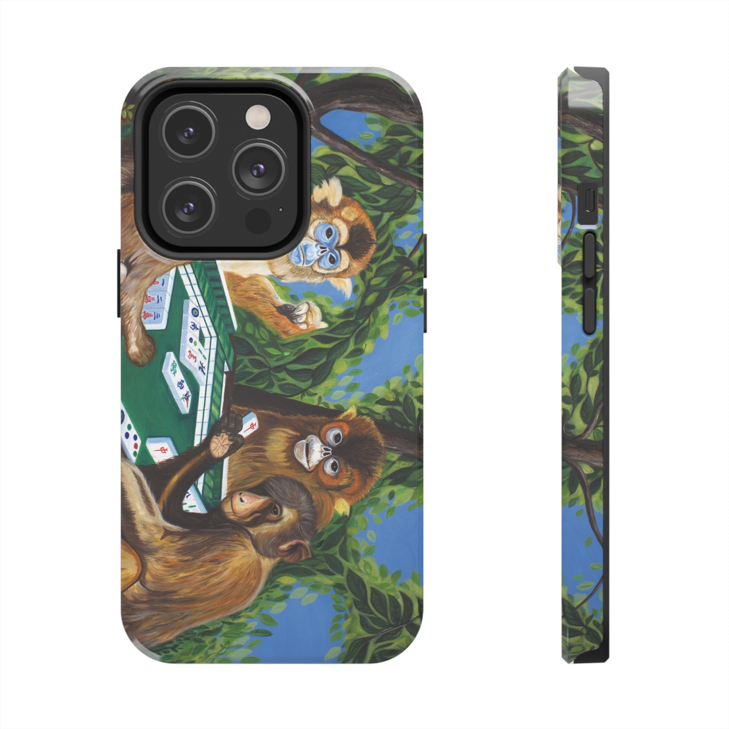 "Mahjong Monkeys" iPhone Tough Phone Cases