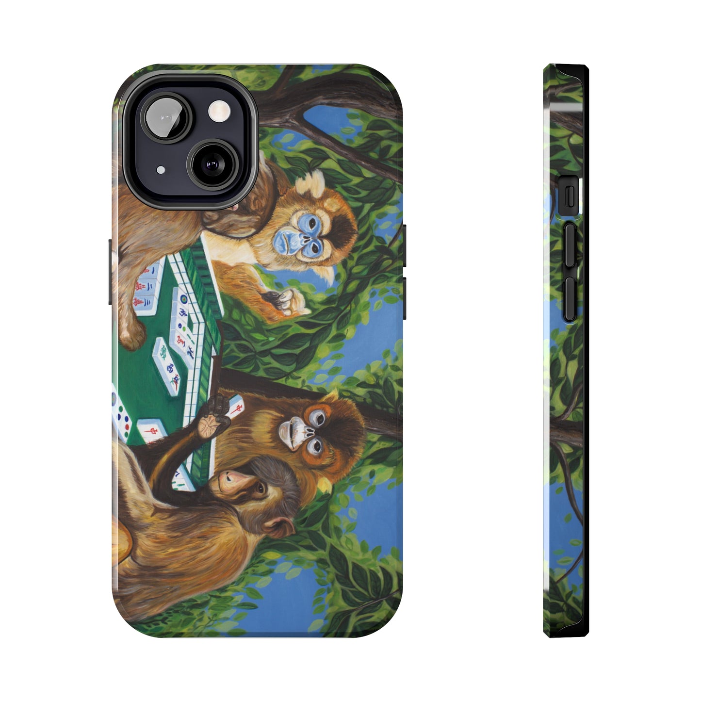 "Mahjong Monkeys" iPhone Tough Phone Cases