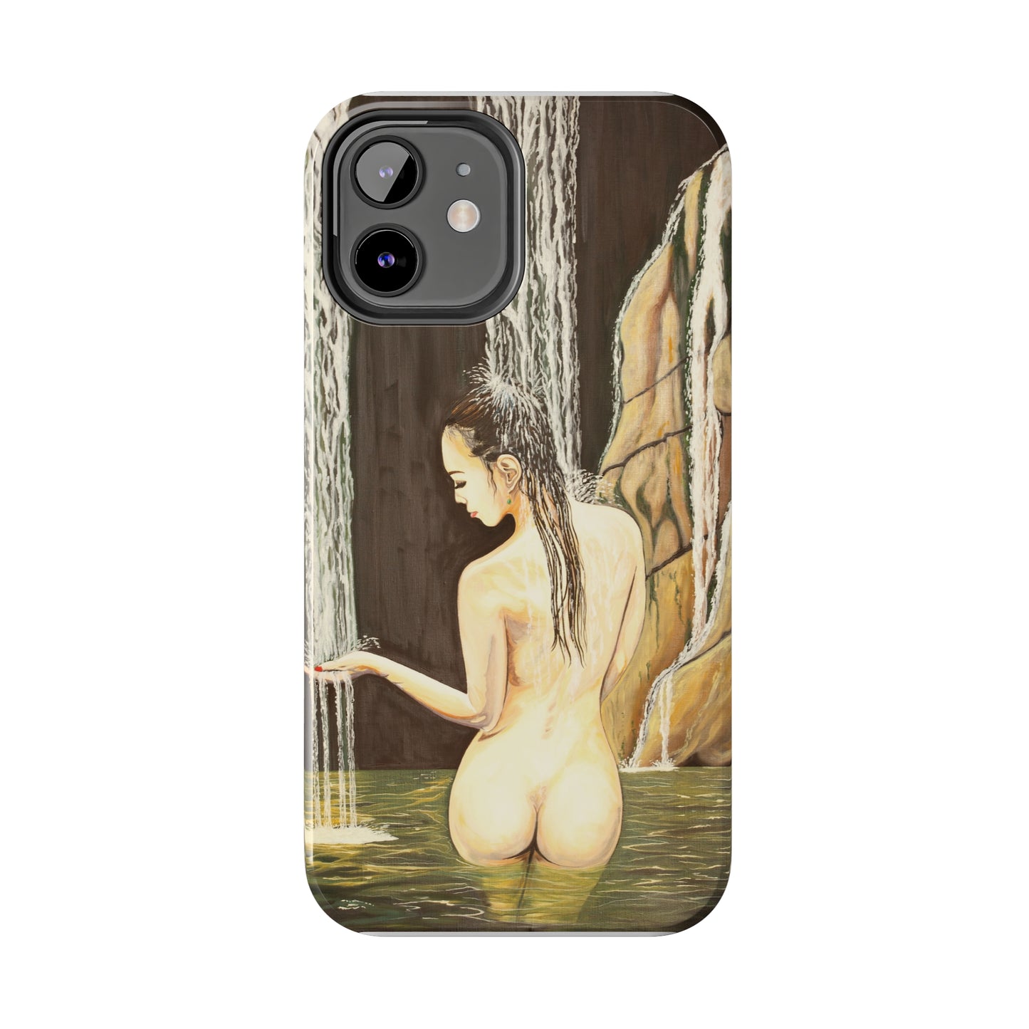 "Nude in Falls" iPhone Tough Phone Cases