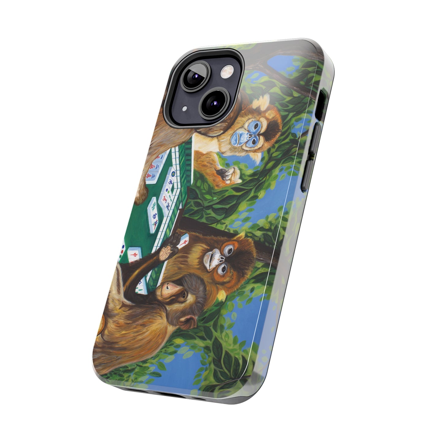 "Mahjong Monkeys" iPhone Tough Phone Cases