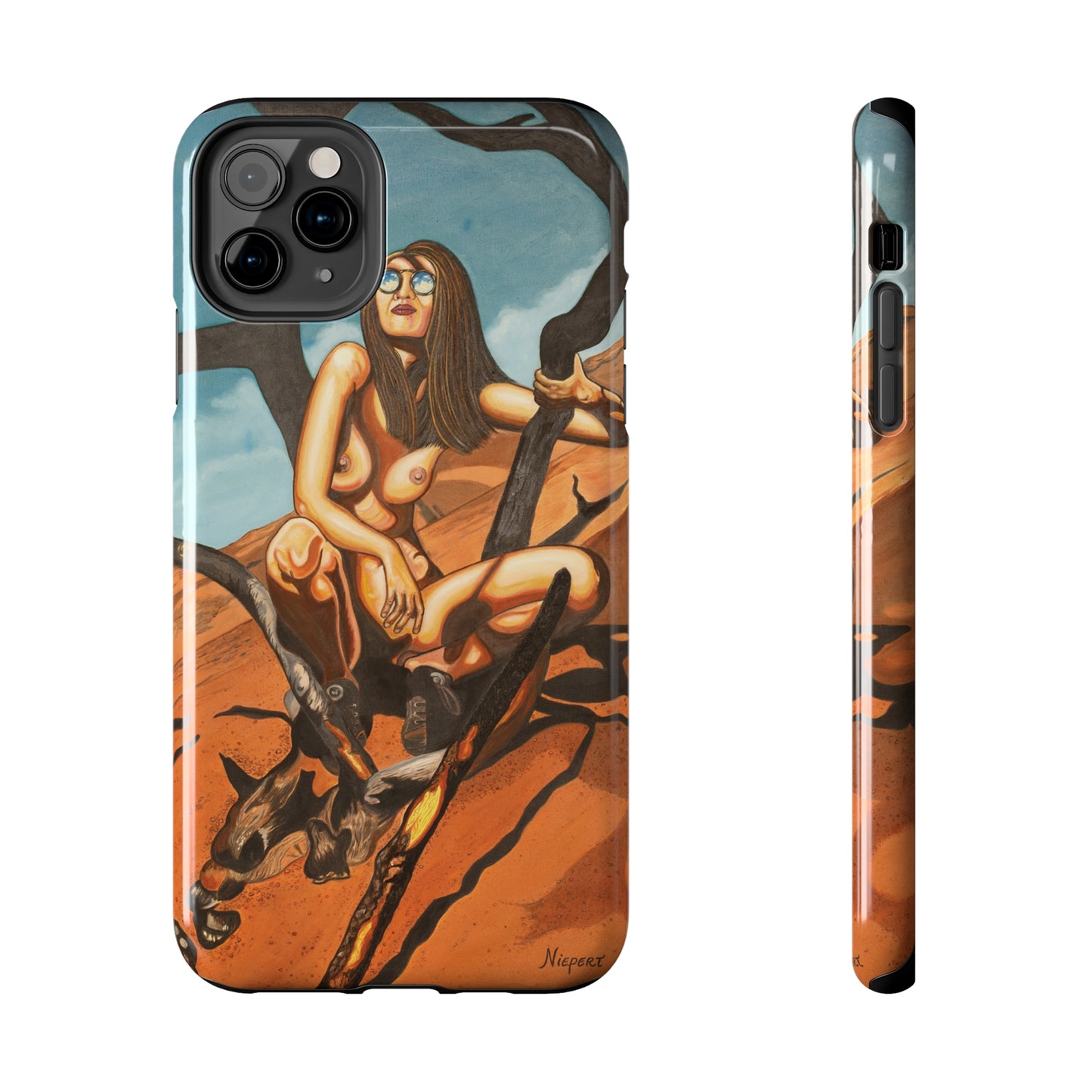 "Burnt Trees" iPhone Tough Phone Cases