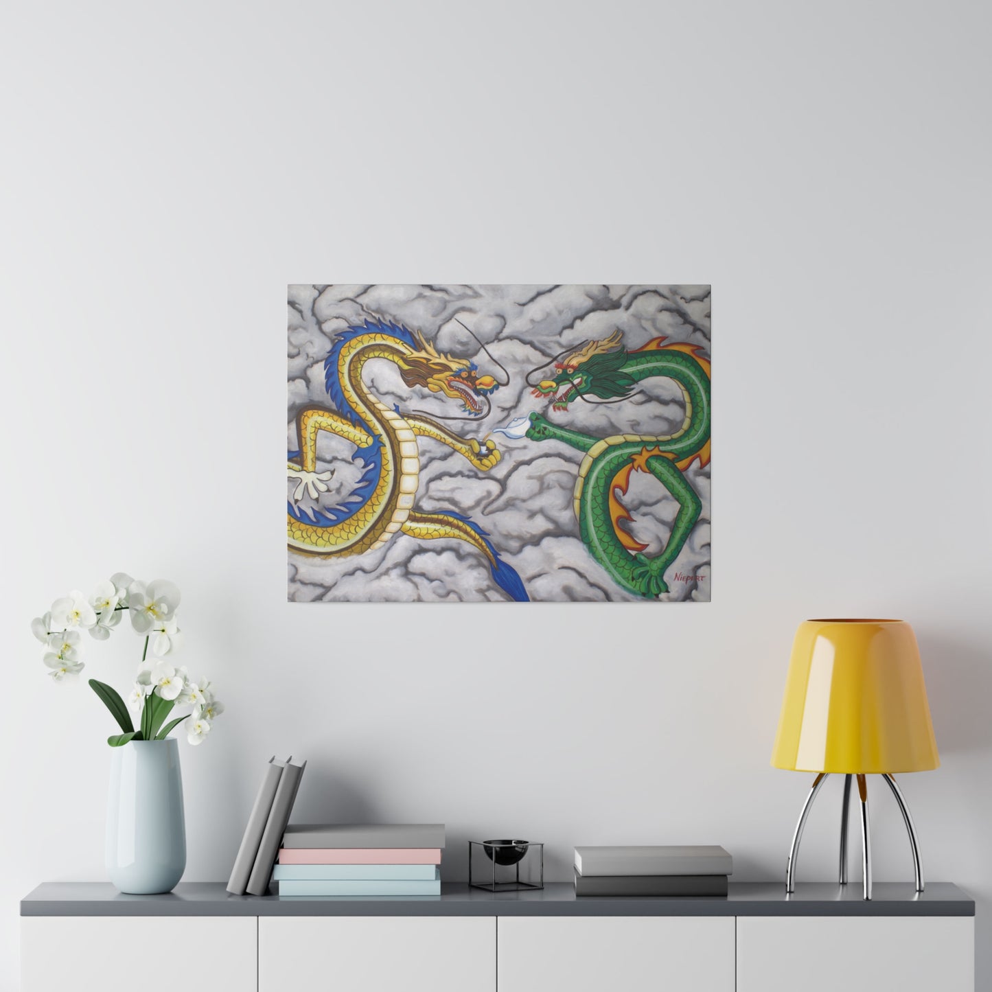 "Tea Dragons" Matte Canvas, Stretched, 0.75"