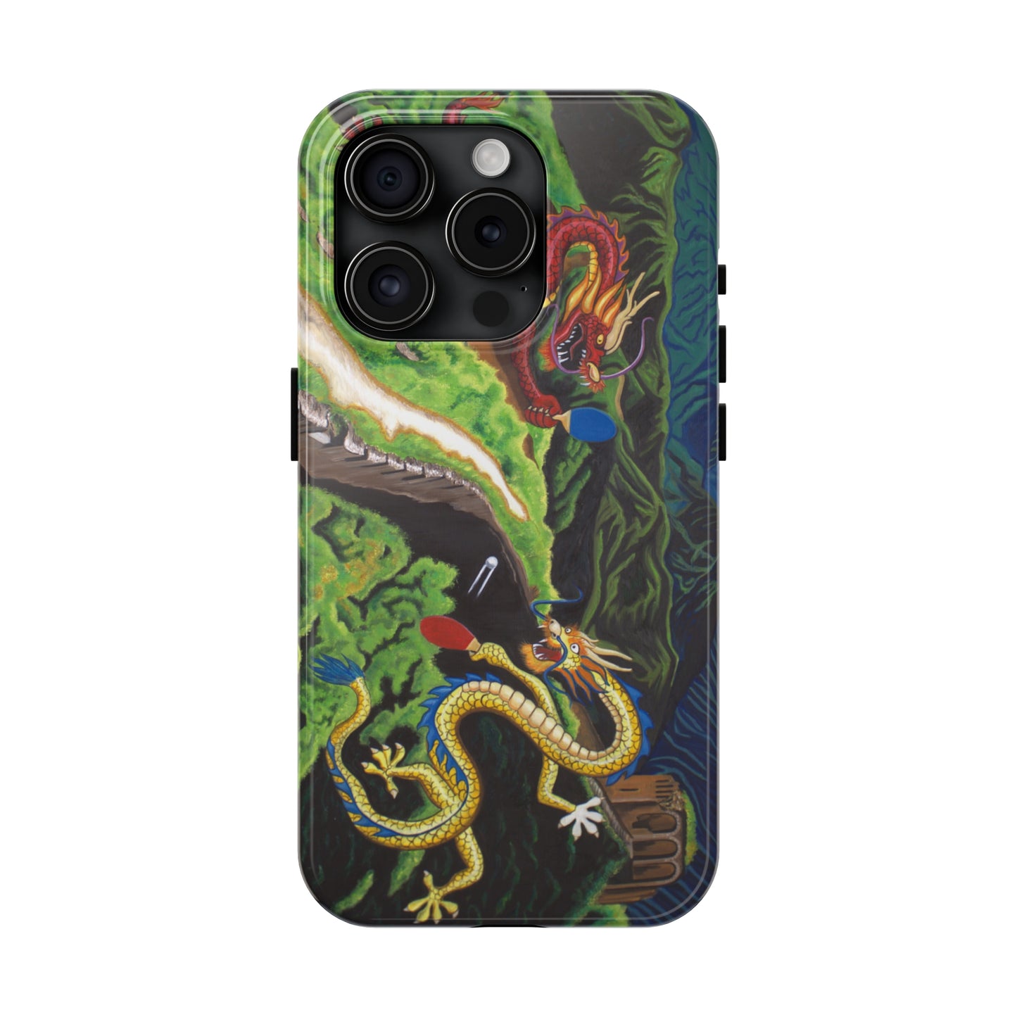 "Dragon Pong" iPhone Tough Phone Cases