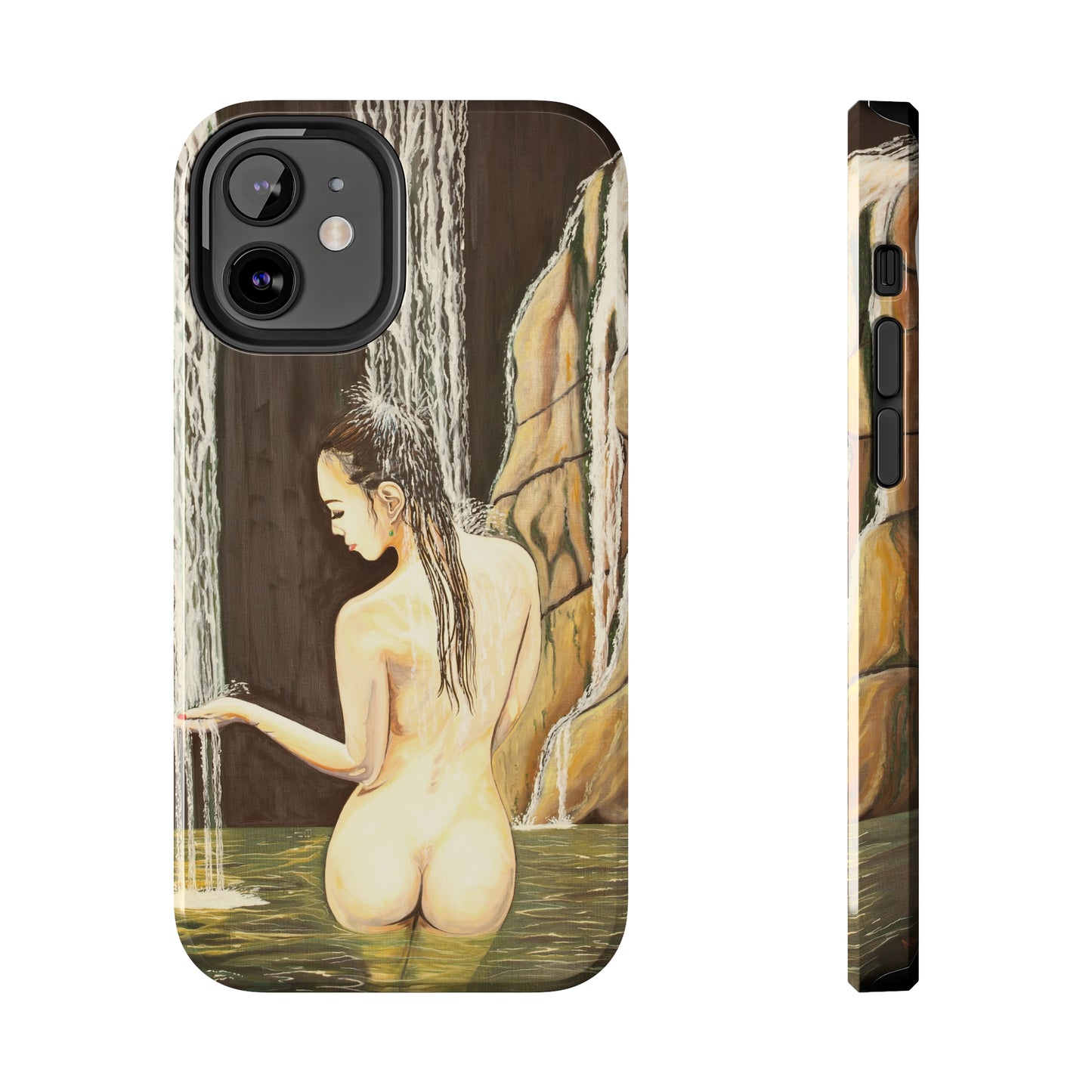 "Nude in Falls" iPhone Tough Phone Cases