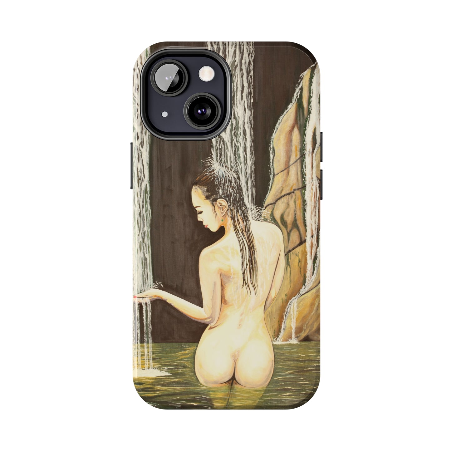 "Nude in Falls" iPhone Tough Phone Cases