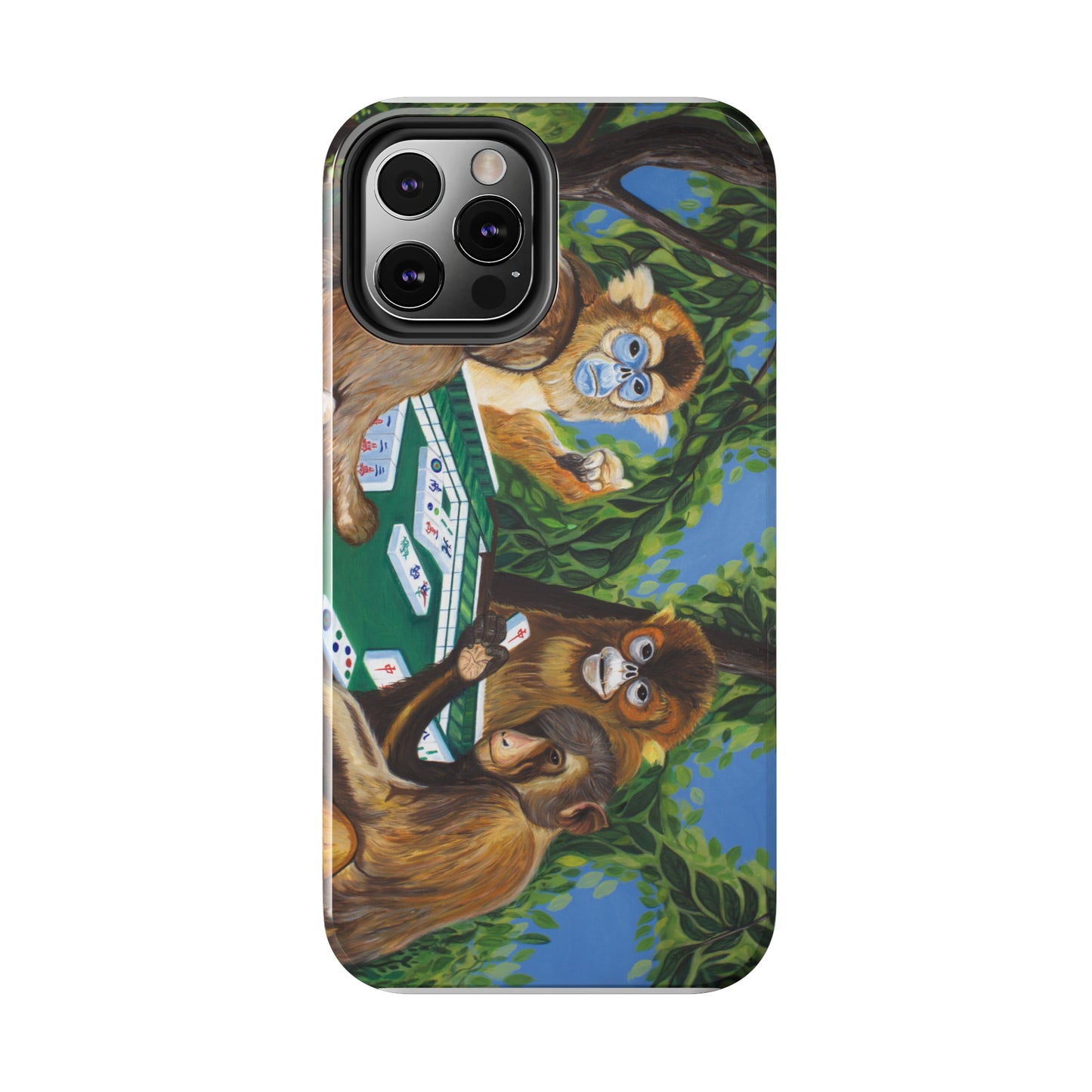 "Mahjong Monkeys" iPhone Tough Phone Cases