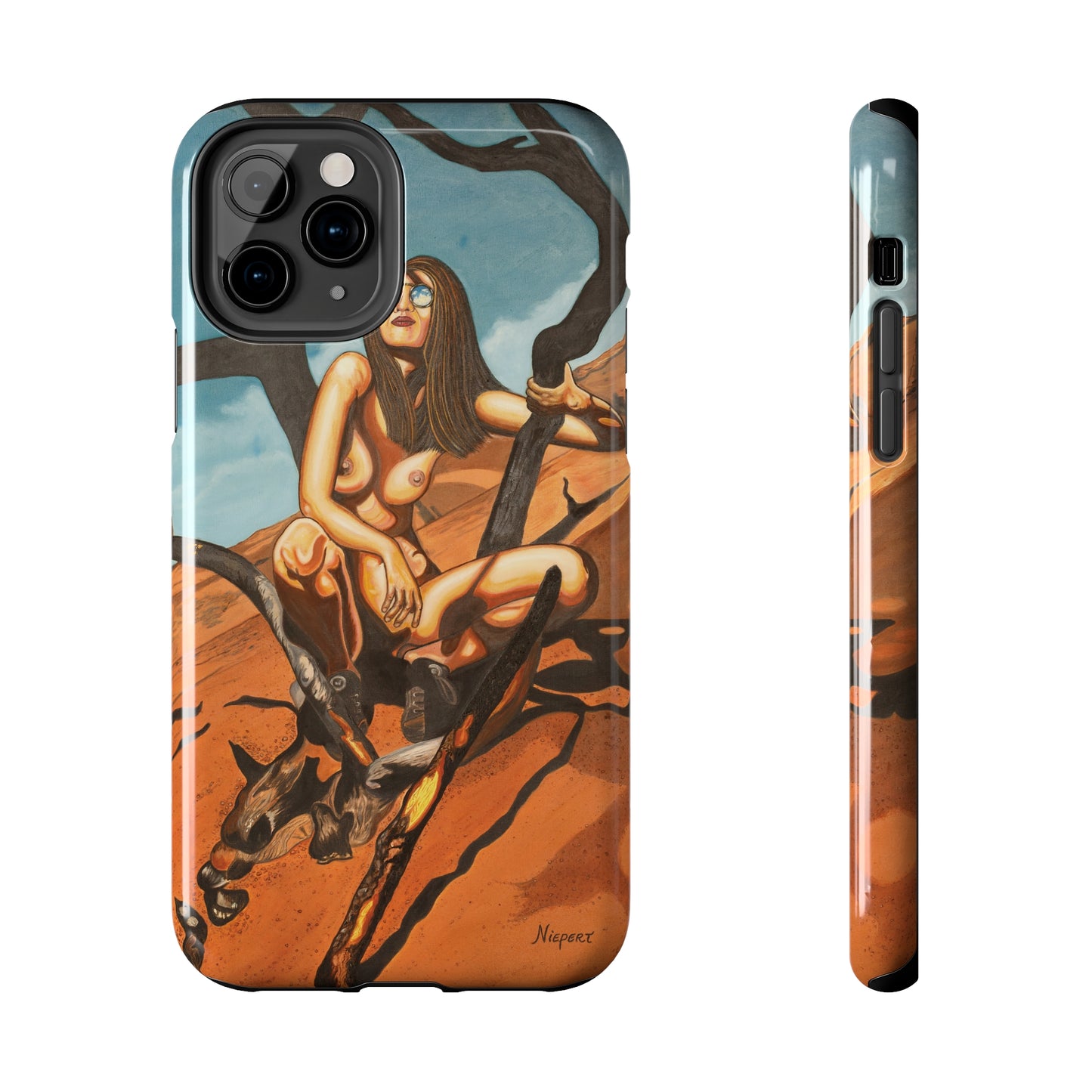 "Burnt Trees" iPhone Tough Phone Cases