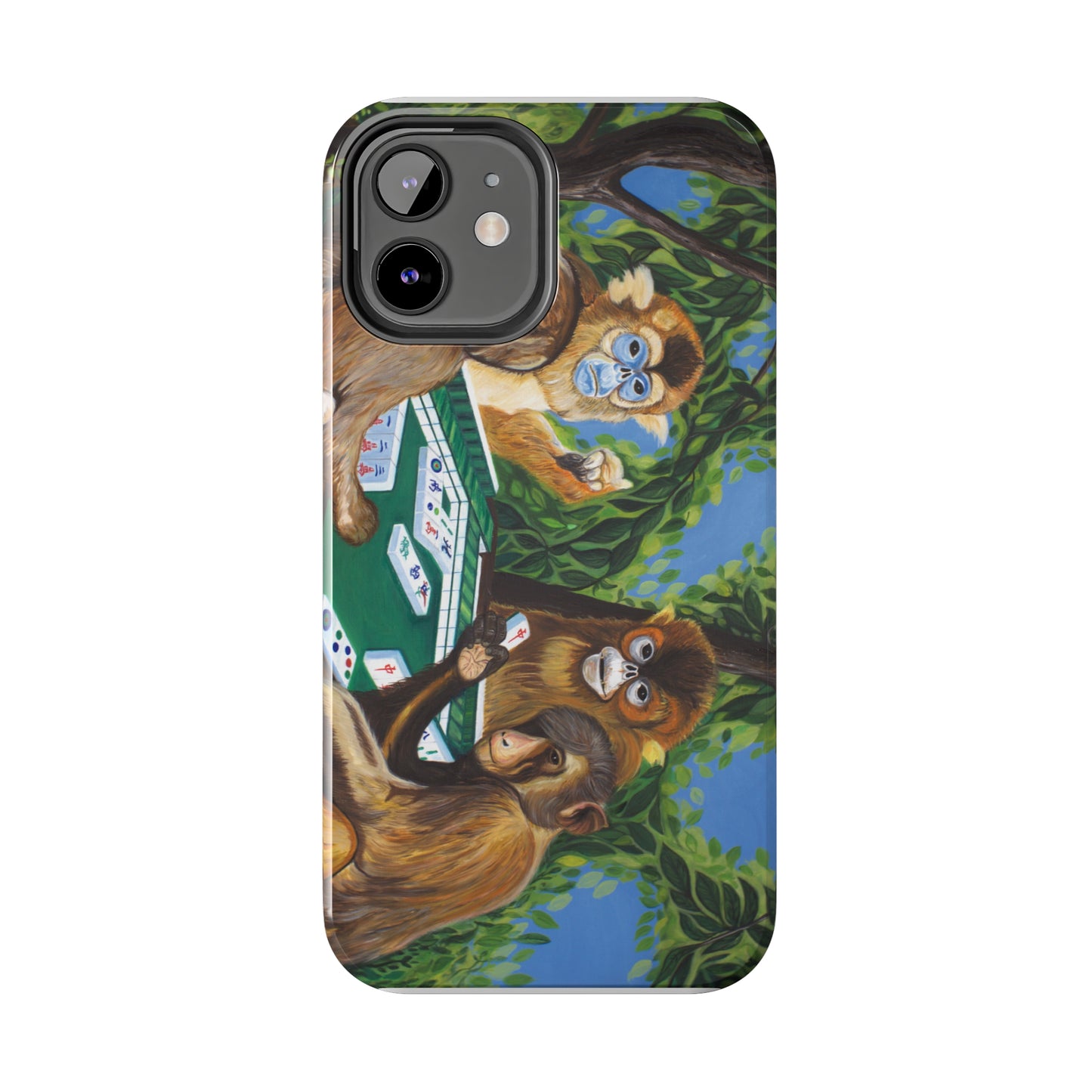 "Mahjong Monkeys" iPhone Tough Phone Cases