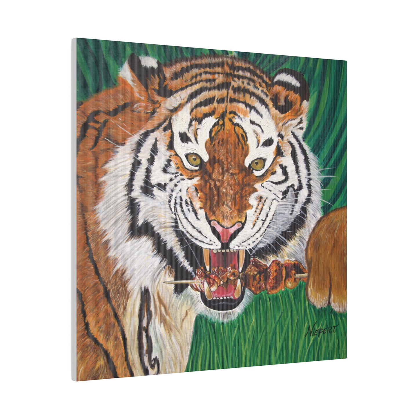 "Tiger Kebab" Matte Canvas, Stretched, 0.75"