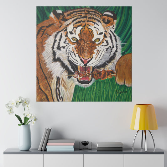 "Tiger Kebab" Matte Canvas, Stretched, 0.75"