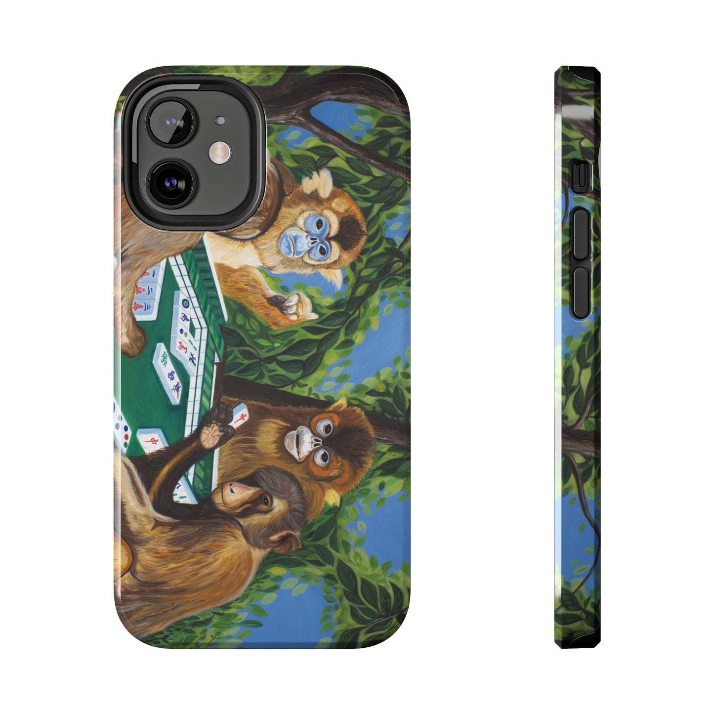 "Mahjong Monkeys" iPhone Tough Phone Cases