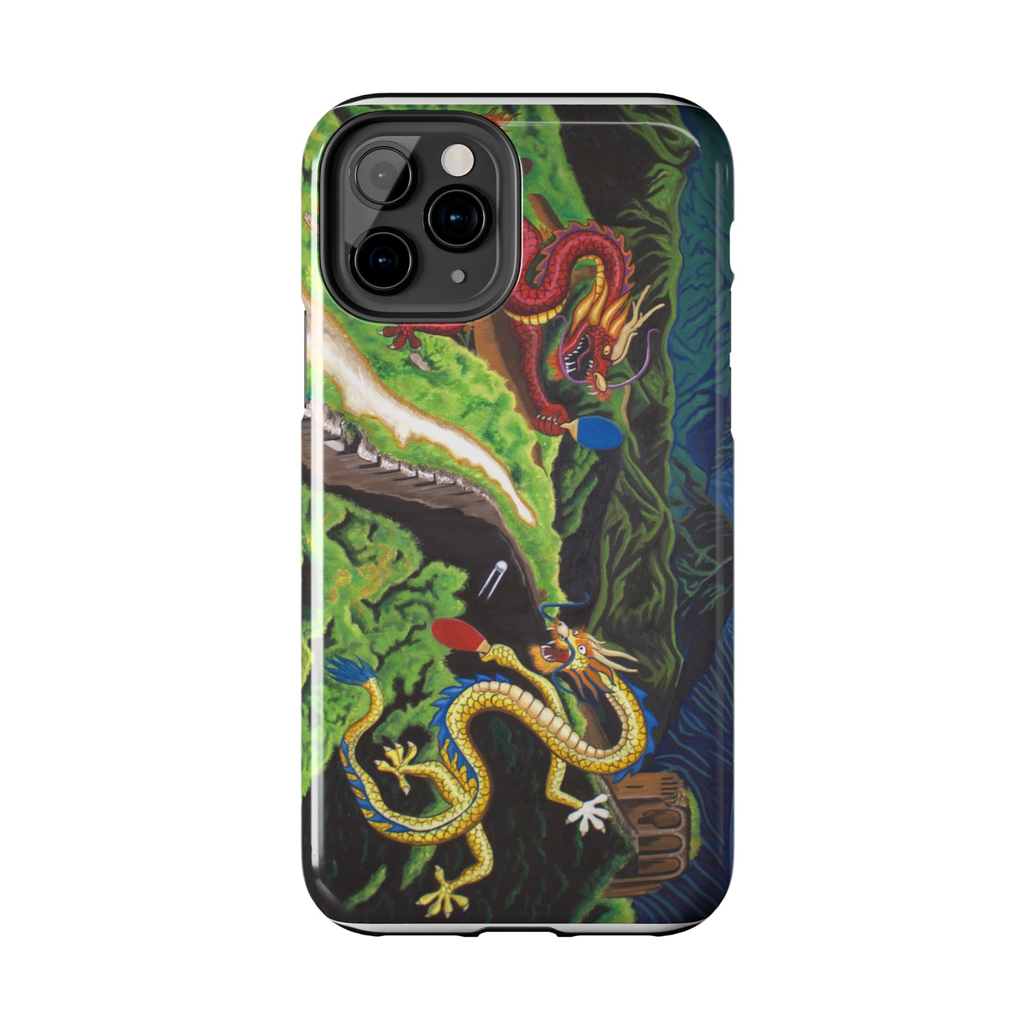 "Dragon Pong" iPhone Tough Phone Cases