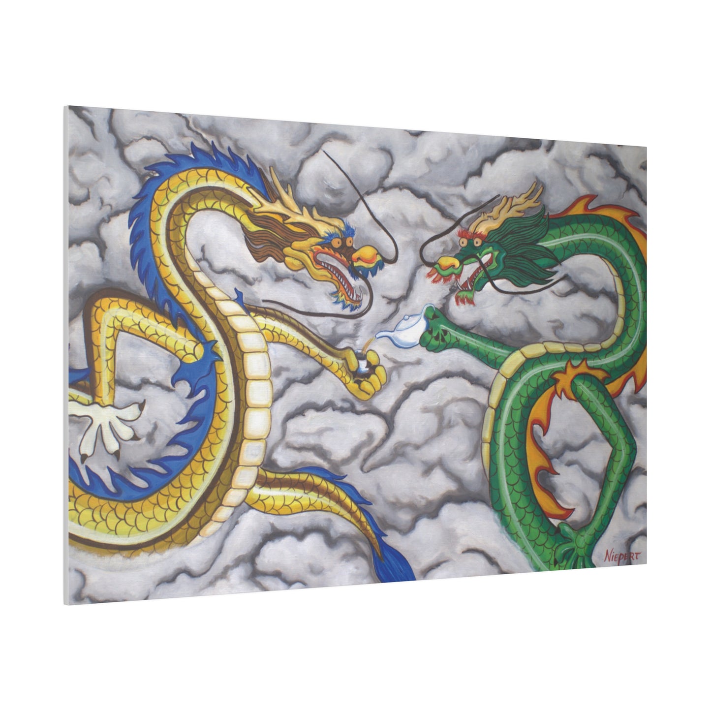 "Tea Dragons" Matte Canvas, Stretched, 0.75"