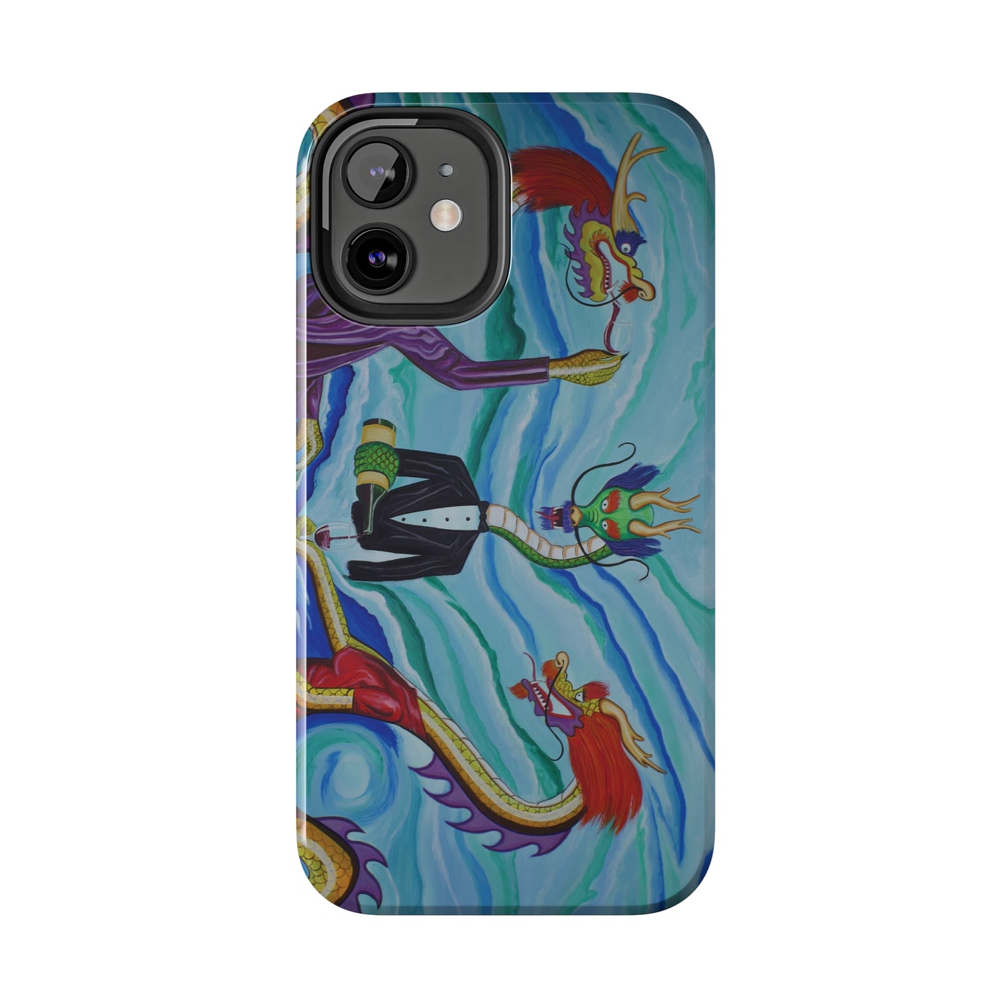 "Wine Dragons" iPhone Tough Phone Cases