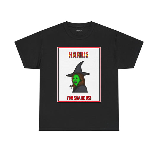 "Harris You Scare Us" Unisex Heavy Cotton Tee