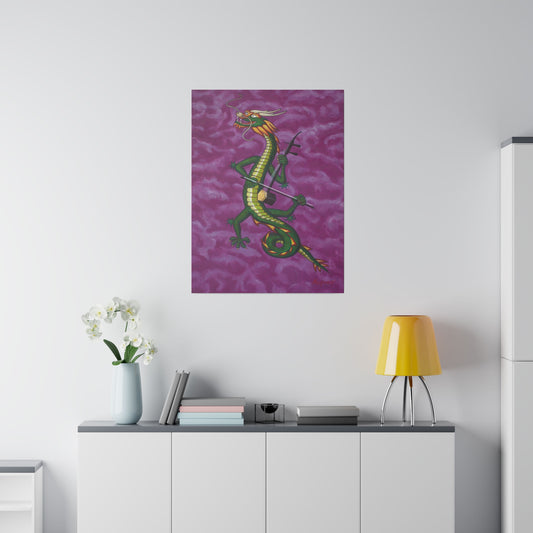 "Dragonini" Matte Canvas, Stretched, 0.75"