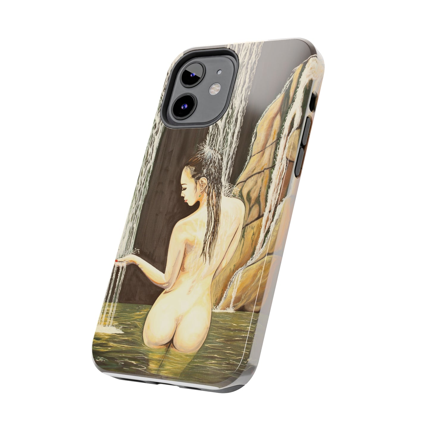 "Nude in Falls" iPhone Tough Phone Cases