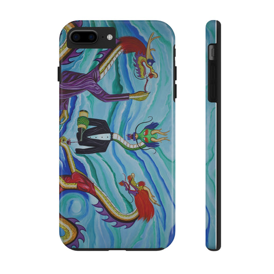 "Wine Dragons" iPhone Tough Phone Cases