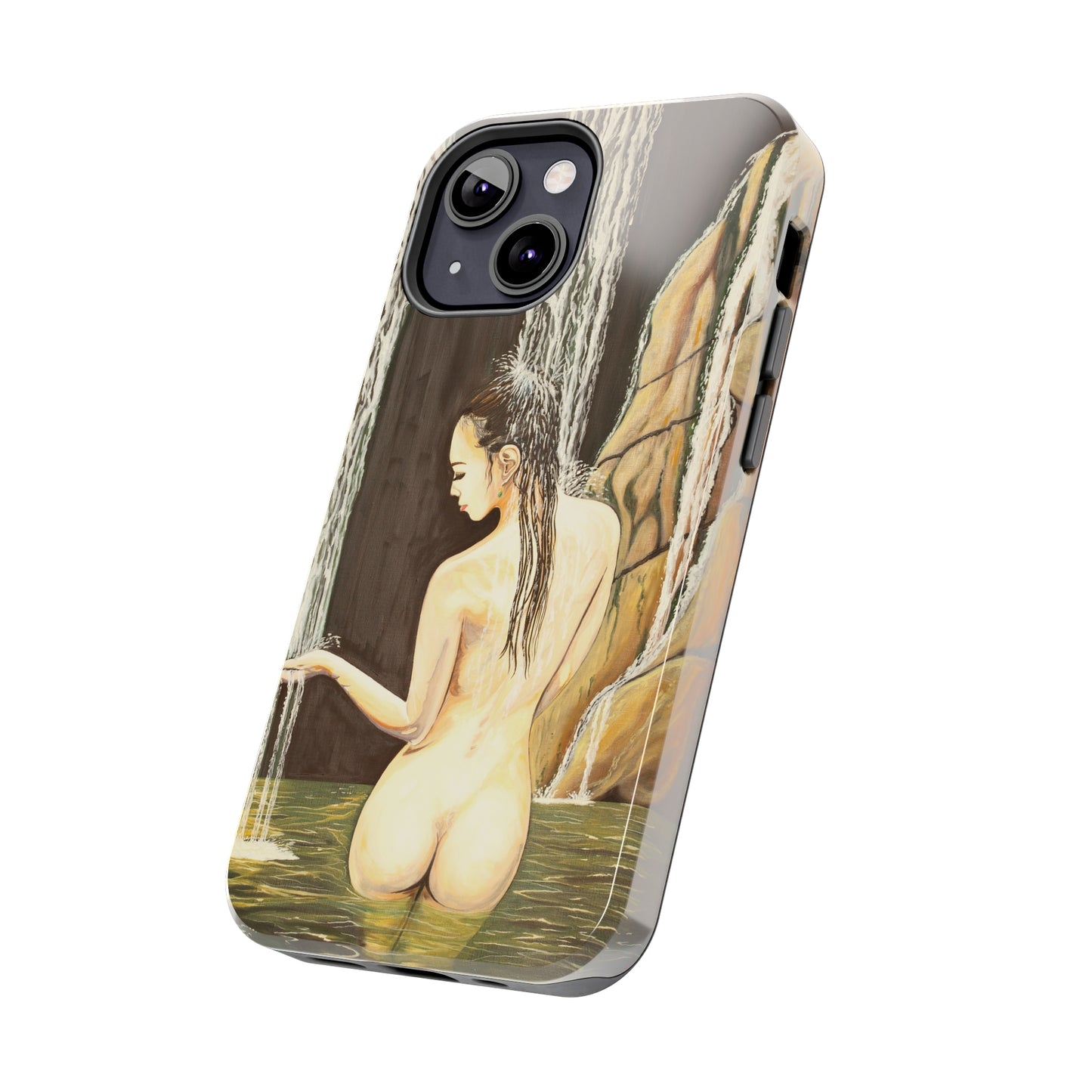 "Nude in Falls" iPhone Tough Phone Cases