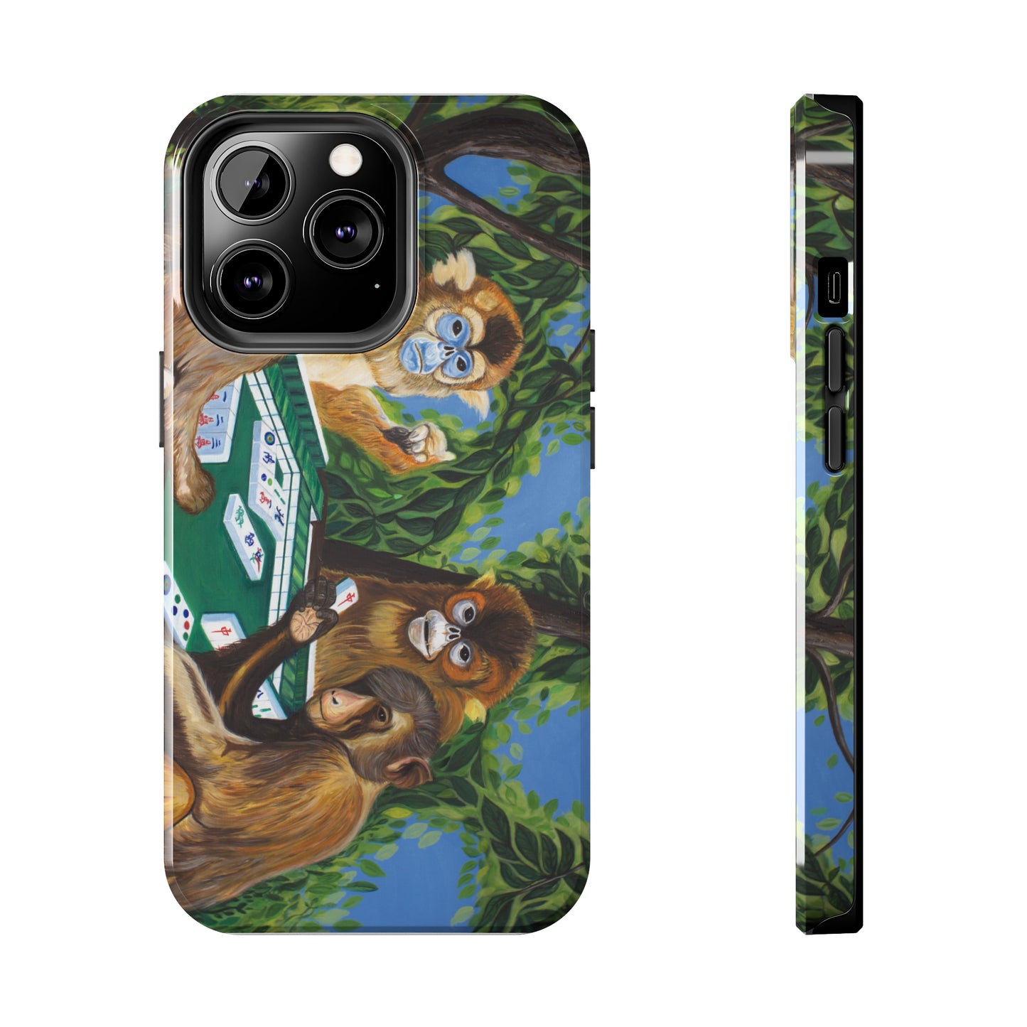 "Mahjong Monkeys" iPhone Tough Phone Cases