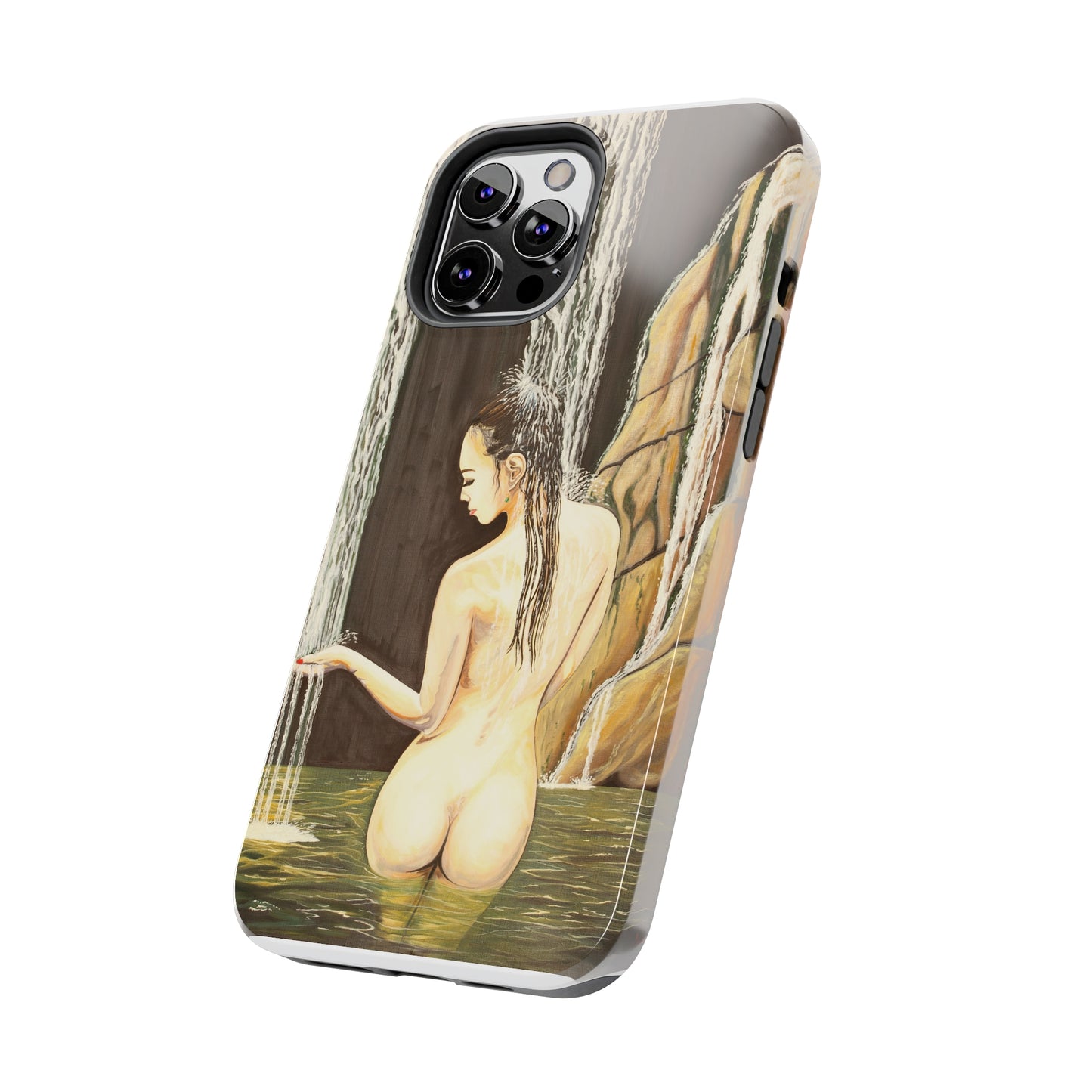 "Nude in Falls" iPhone Tough Phone Cases